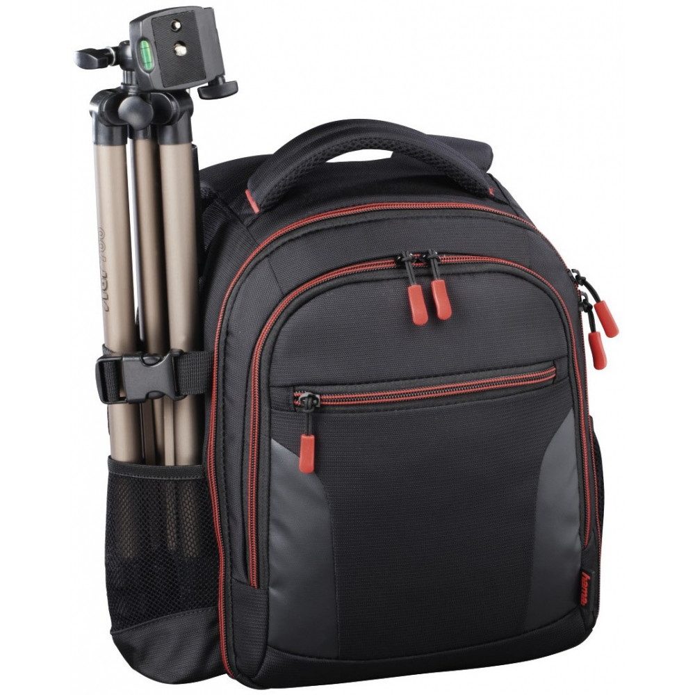 Hama Fotorucksack Hama Kamera-Rucksack Miami 150 schwarz/rot für Fotografen. (Rucksack für Kameras)