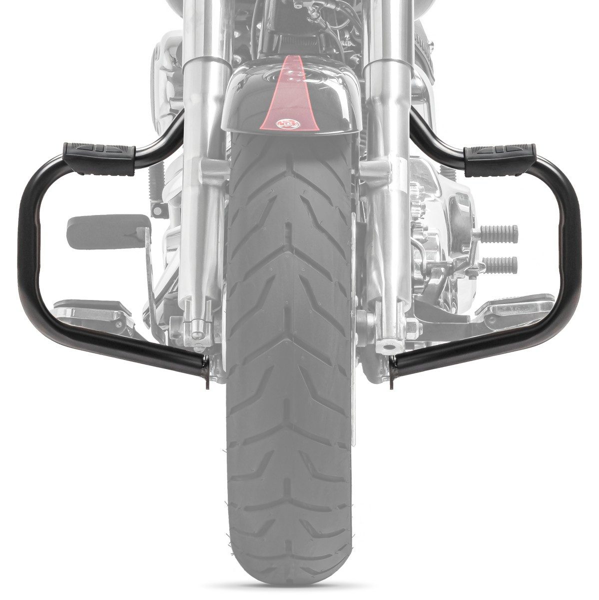 Craftride Motor-Schutzhülle Sturzbügel für Harley Davidson Softail Slim 12-17 Mustache schwarz