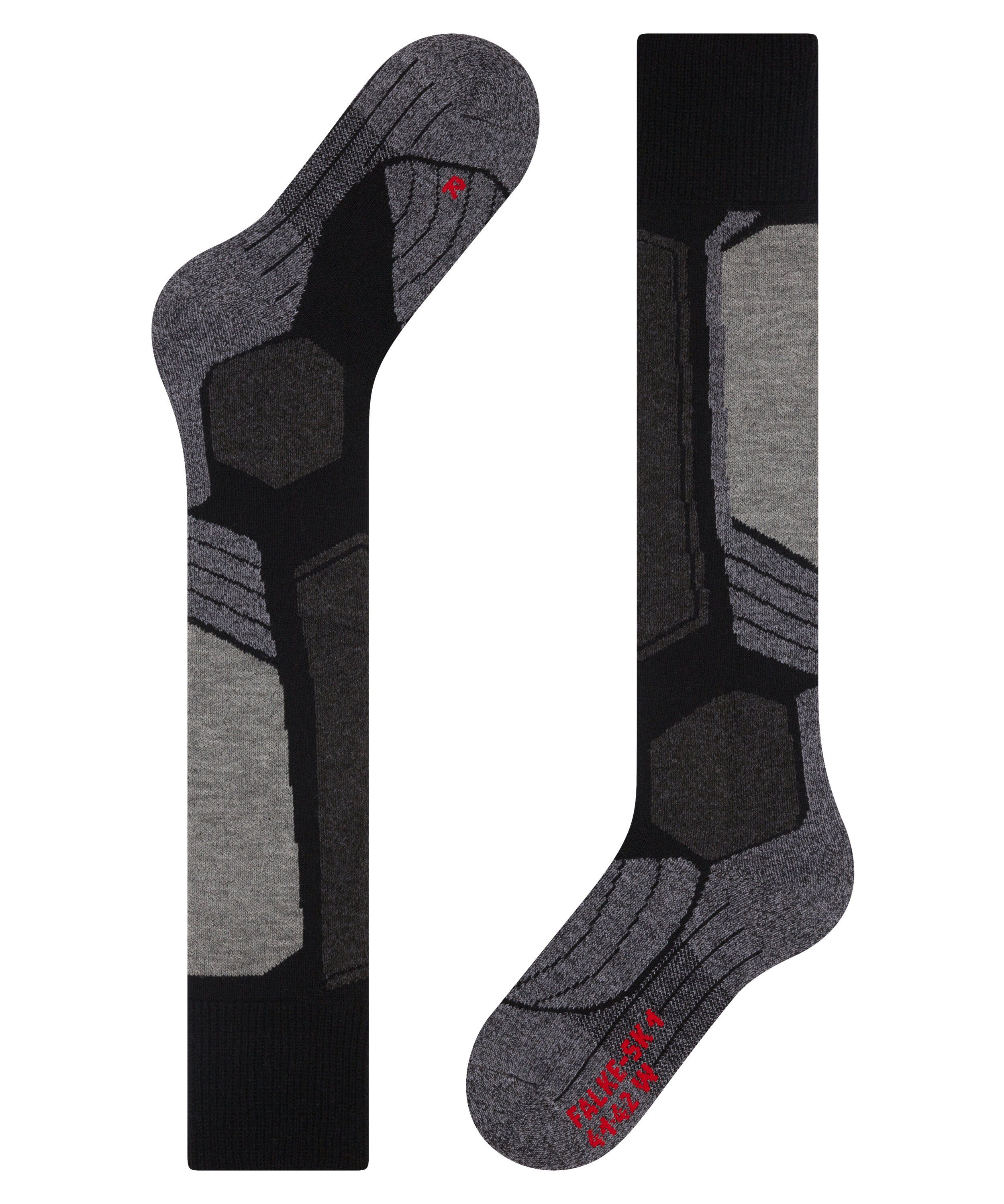 Skisocken SK1 hohen für FALKE Komfort Polsterung black-mix (1-Paar) maximale (3010) Comfort