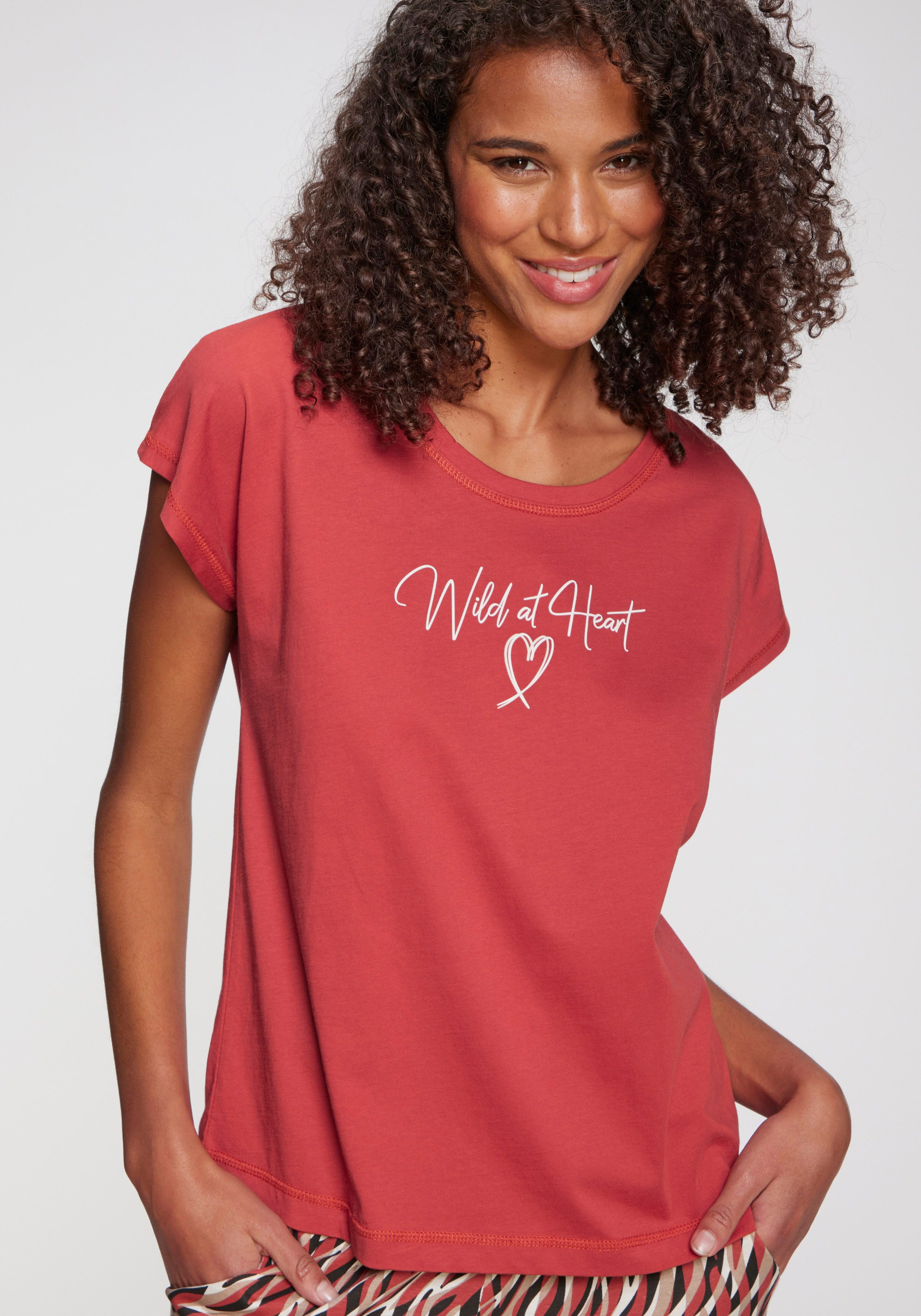 Vivance Dreams by Lascana Pyjamaoberteil mit Herzprint