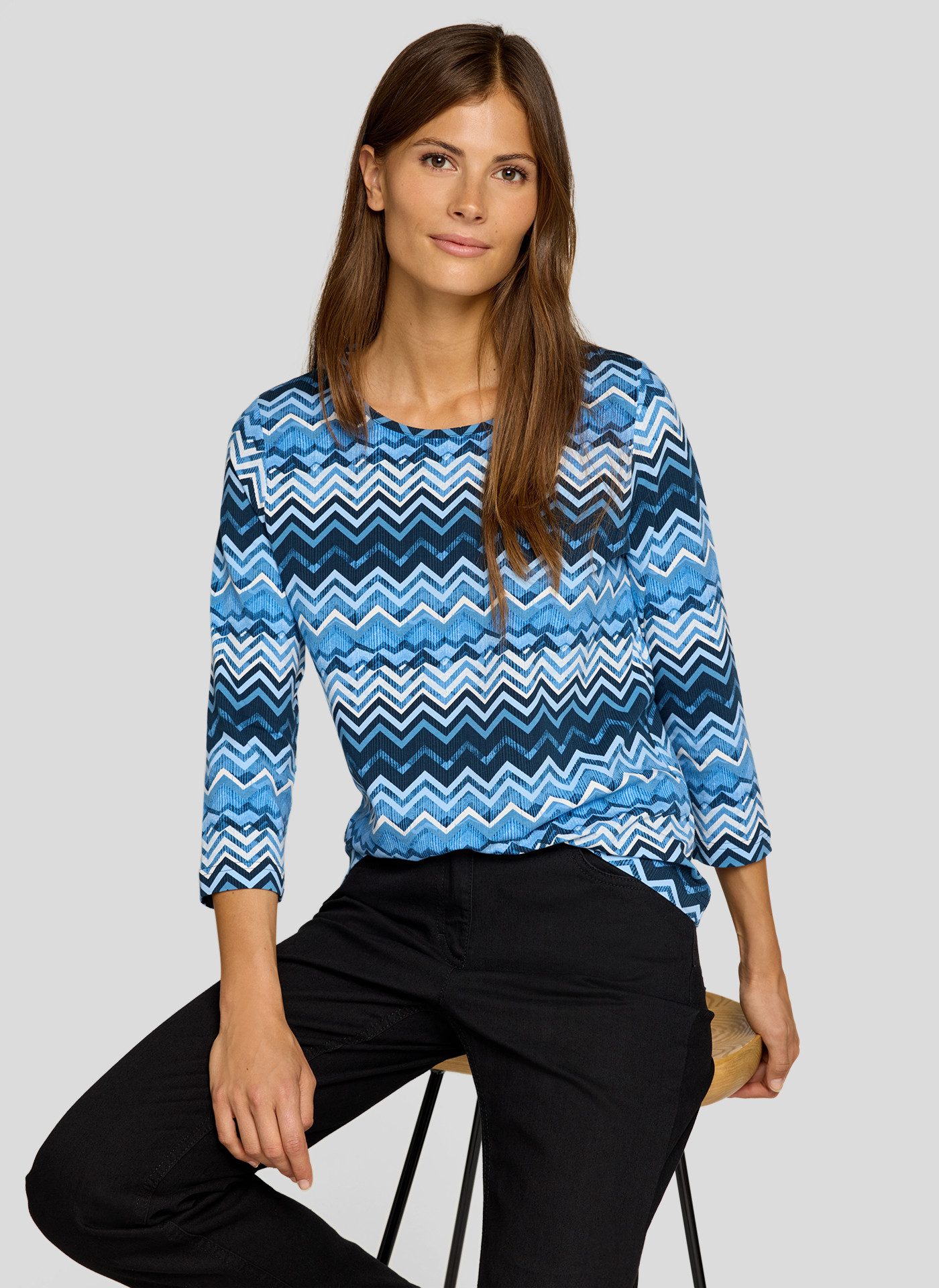Rabe 3/4-Arm-Shirt mit All-Over Print günstig online kaufen