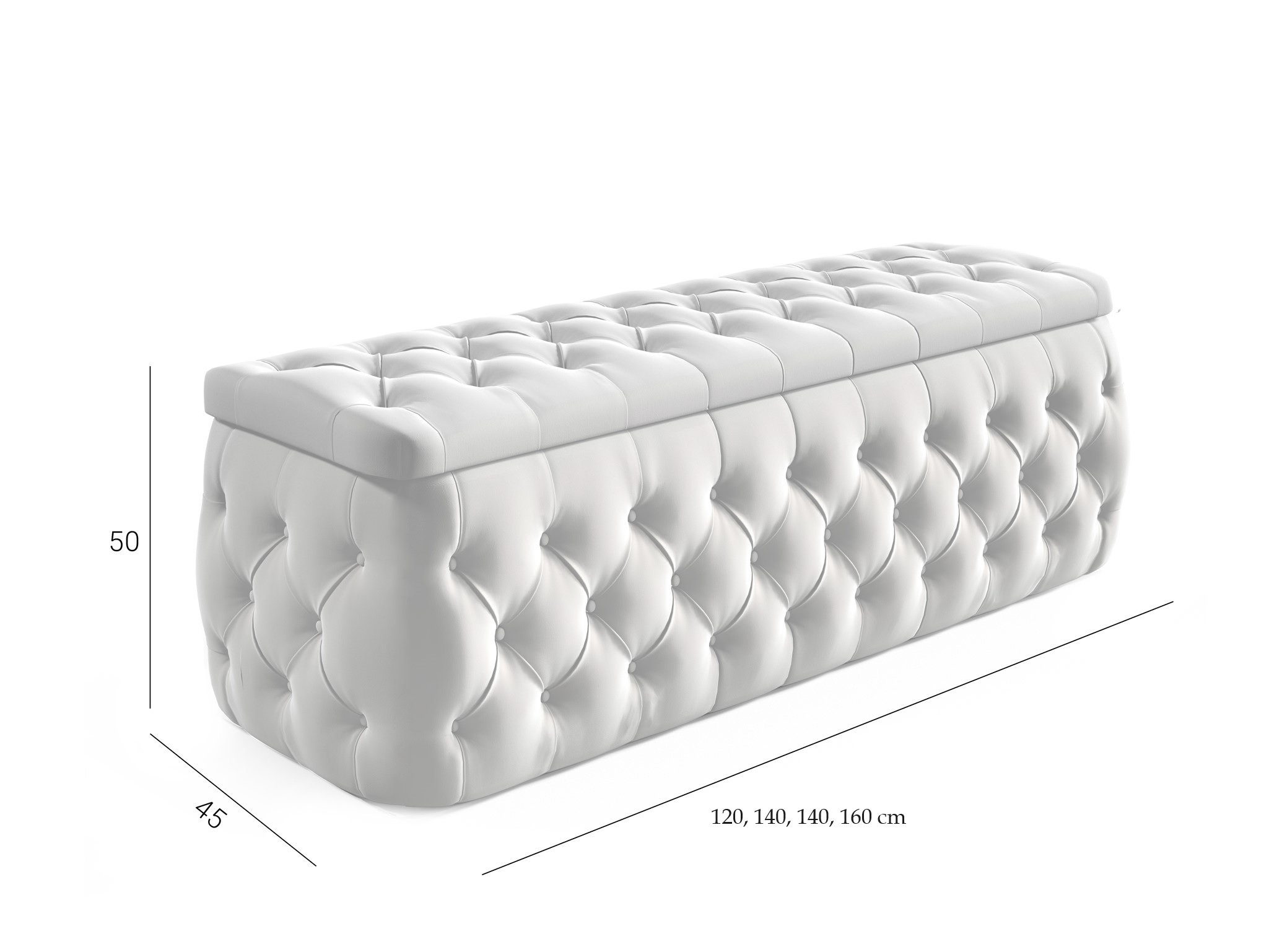 Fun Möbel Boxbett Schlafzimmerbett SEVRA Nr.4 in Stoff Elisa Velvet (inkl. Bettkasten und Topper, RGB LED-Beleuchtung mit Fernbedienung), inkl. Polsterhocker mit Stauraum und 2 Nachttische mit Glasplatte