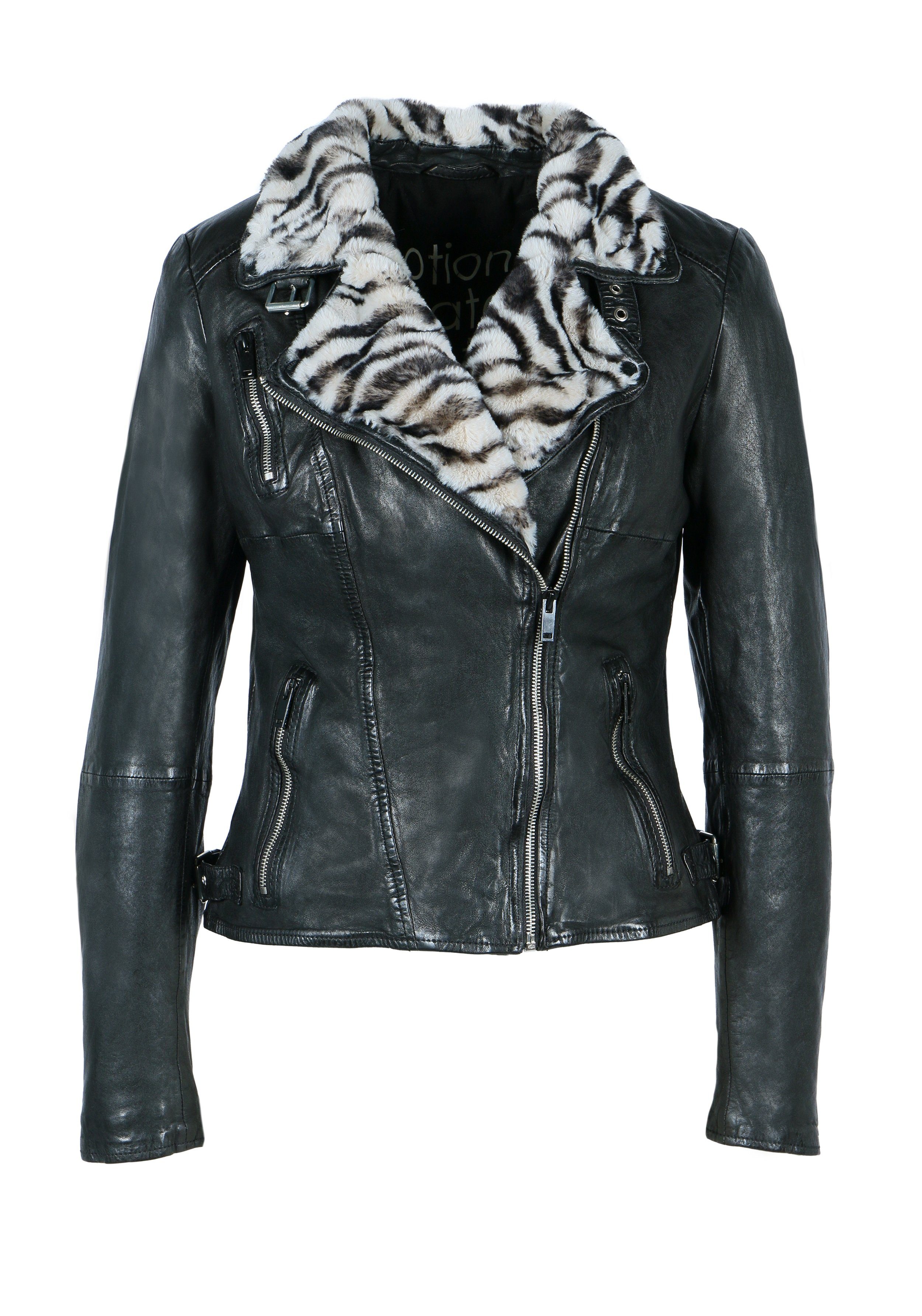 Freaky Nation Lederjacke »Winter Zebra-FN« kuscheliger günstig online kaufen