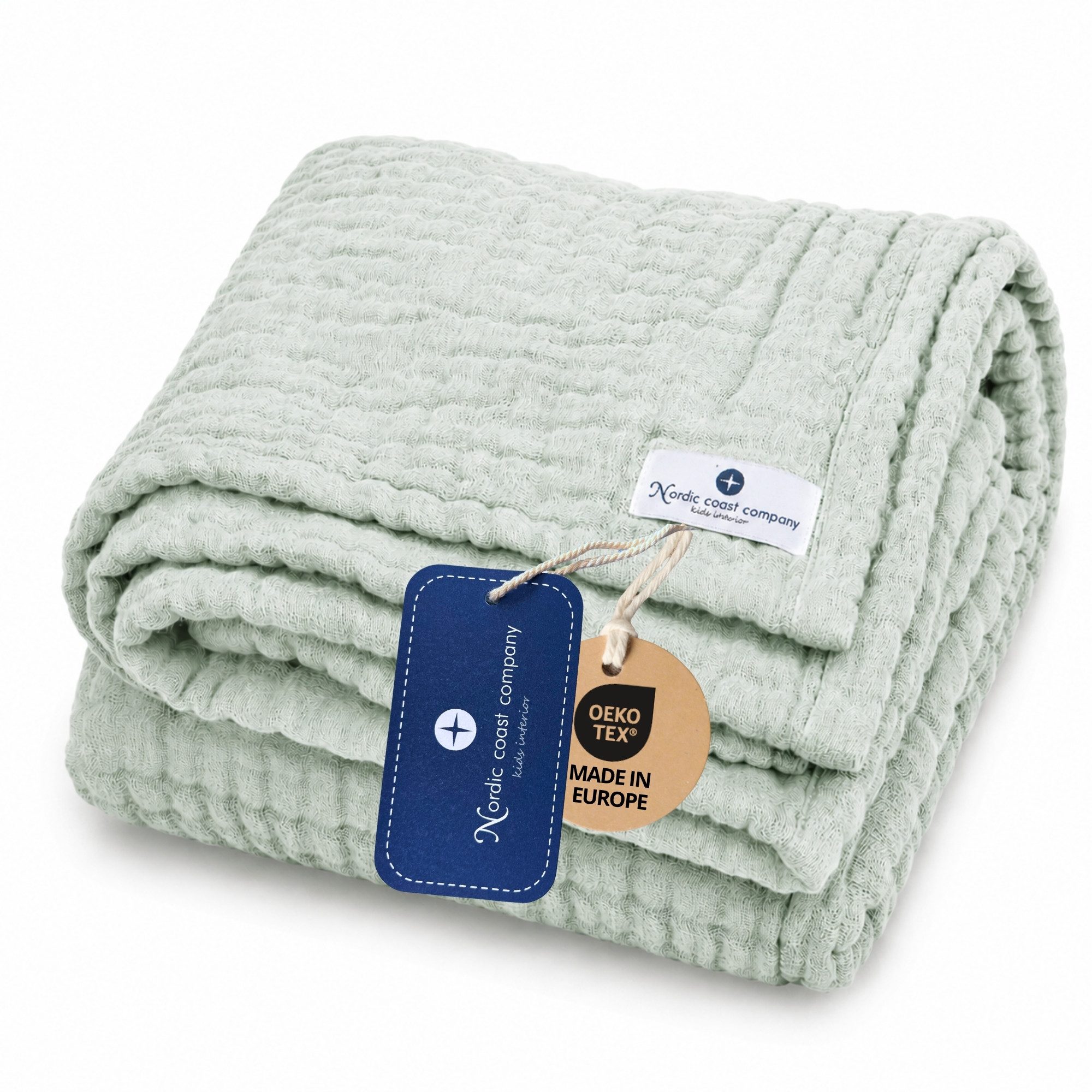 Babydecke Babydecke Musselin Kuscheldecke Puckdecke Baby & Neugeborene, Nordic Coast Company, Sommerdecke, Puck-u. Stilltuch, Einschlagdecke, Baumwolle atmungsaktiv