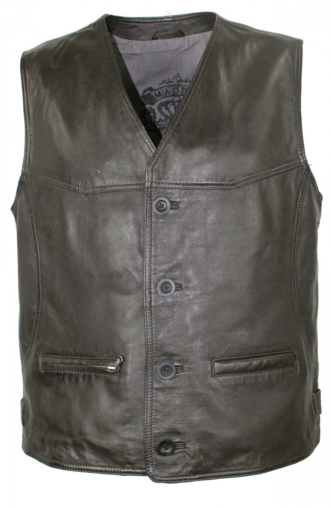 Maddox Lederweste Maddox - Herren Lederweste Lammnappa texasbraun günstig online kaufen