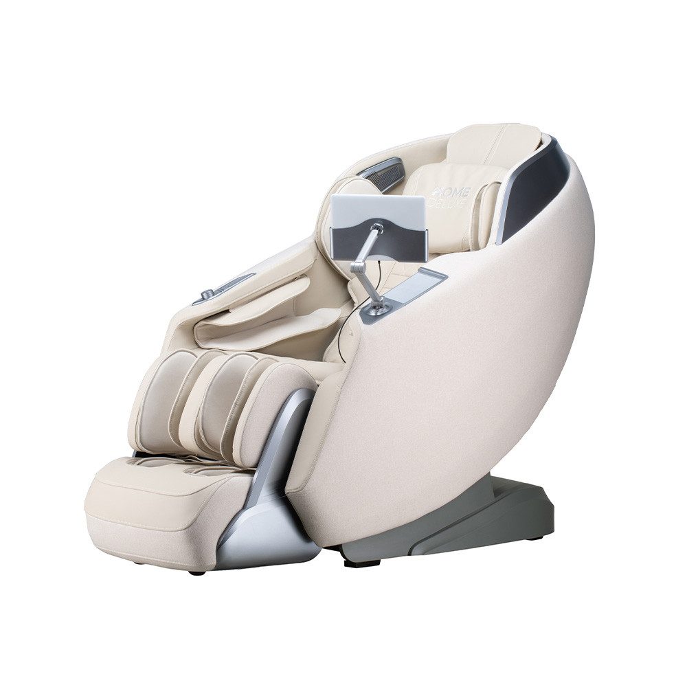 HOME DELUXE Massagesessel mit Textilpolsterung ALVINA 157 x 76,7 x 116 cm, 4D Massagetechnologie, 24 Massageprogramme, Wärmefunktion