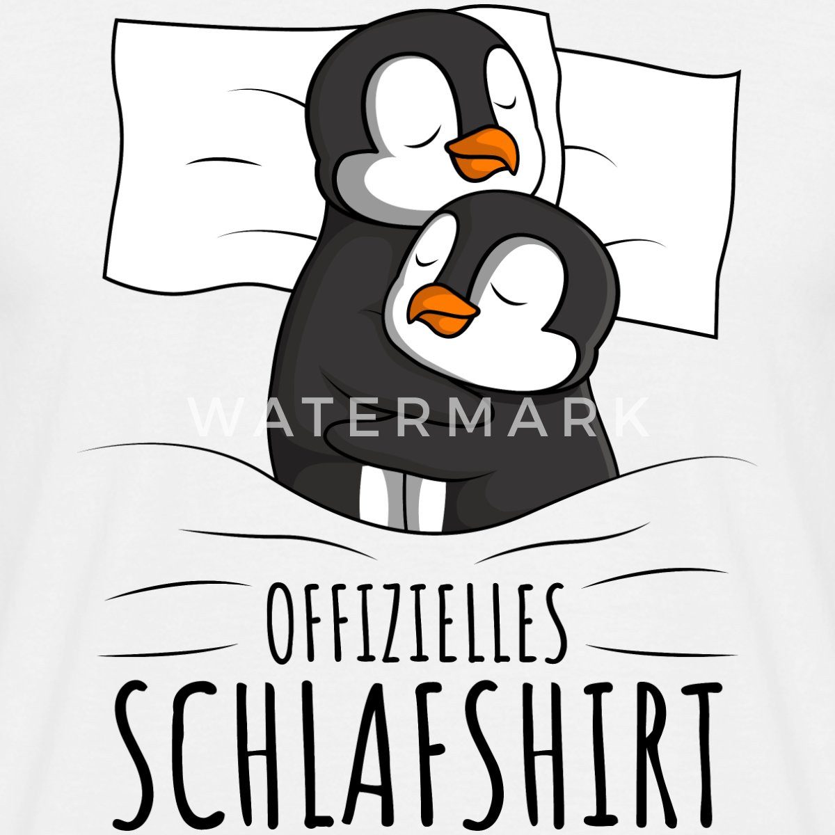 Spreadshirt T-Shirt Offizielles Schlafshirt Pinguin Männer T-Shirt (1-tlg)