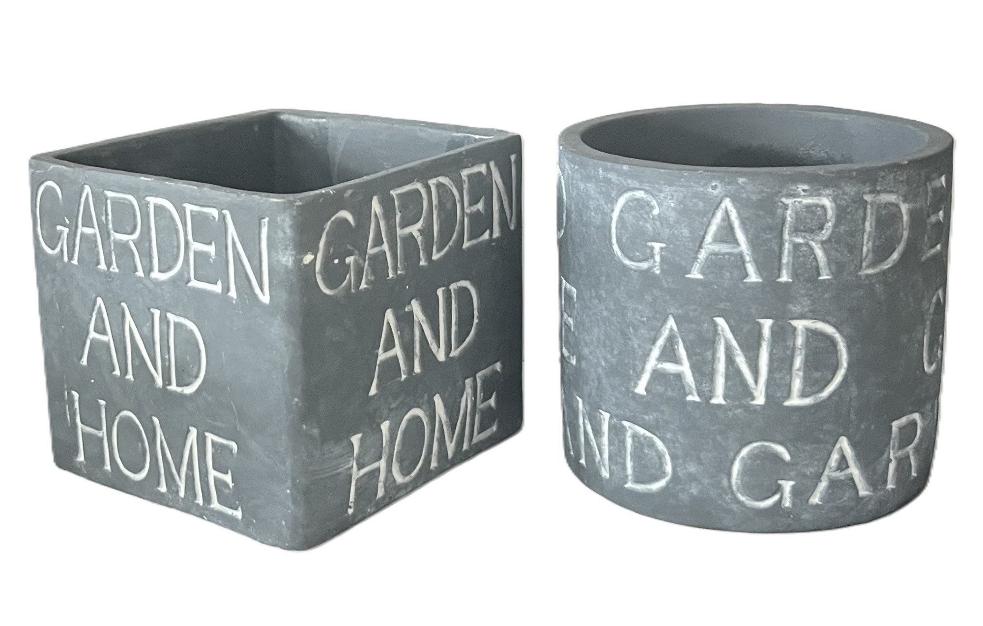 Exner GmbH Garten- & Wohnaccessoires Übertopf Übertopf Vintage Home 2er Set Shabby Retro Stil 13 cm (2 St), Vintage Shabby Stil