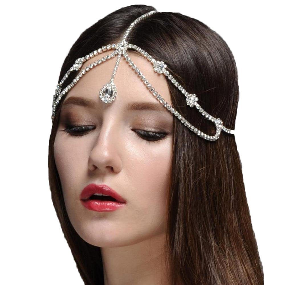 Housruse Diadem »Geschichtete Kopfkette Goldperlen Kopfschmuck Vintage  Kristall Festival Haarschmuck Braut Hochzeit Haarkette Schmuck für Frauen  und Mädchen« online kaufen | OTTO