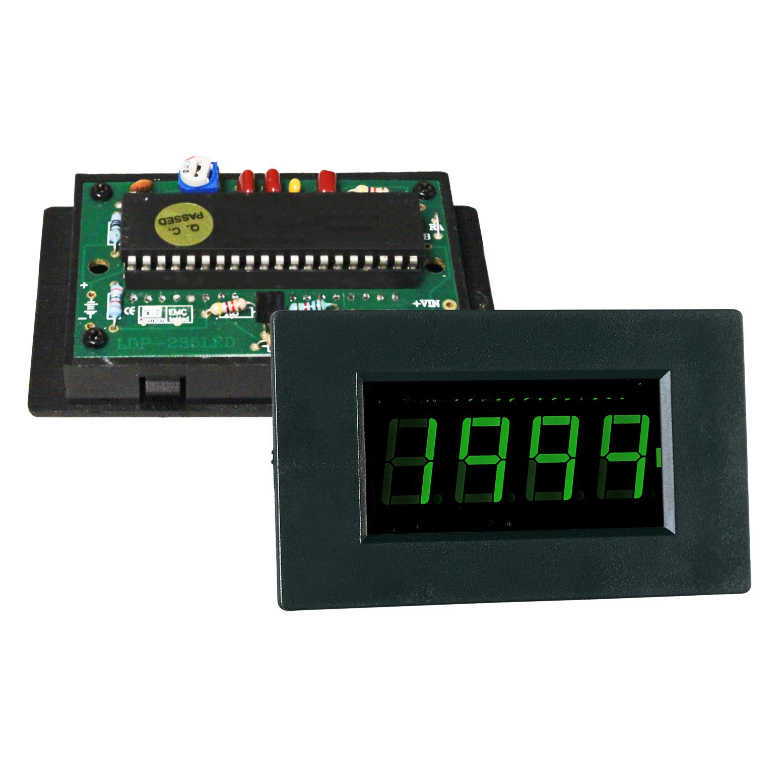 PeakTech Spannungsprüfer Digital Einbau Voltmeter / Amperemeter 2000 Counts