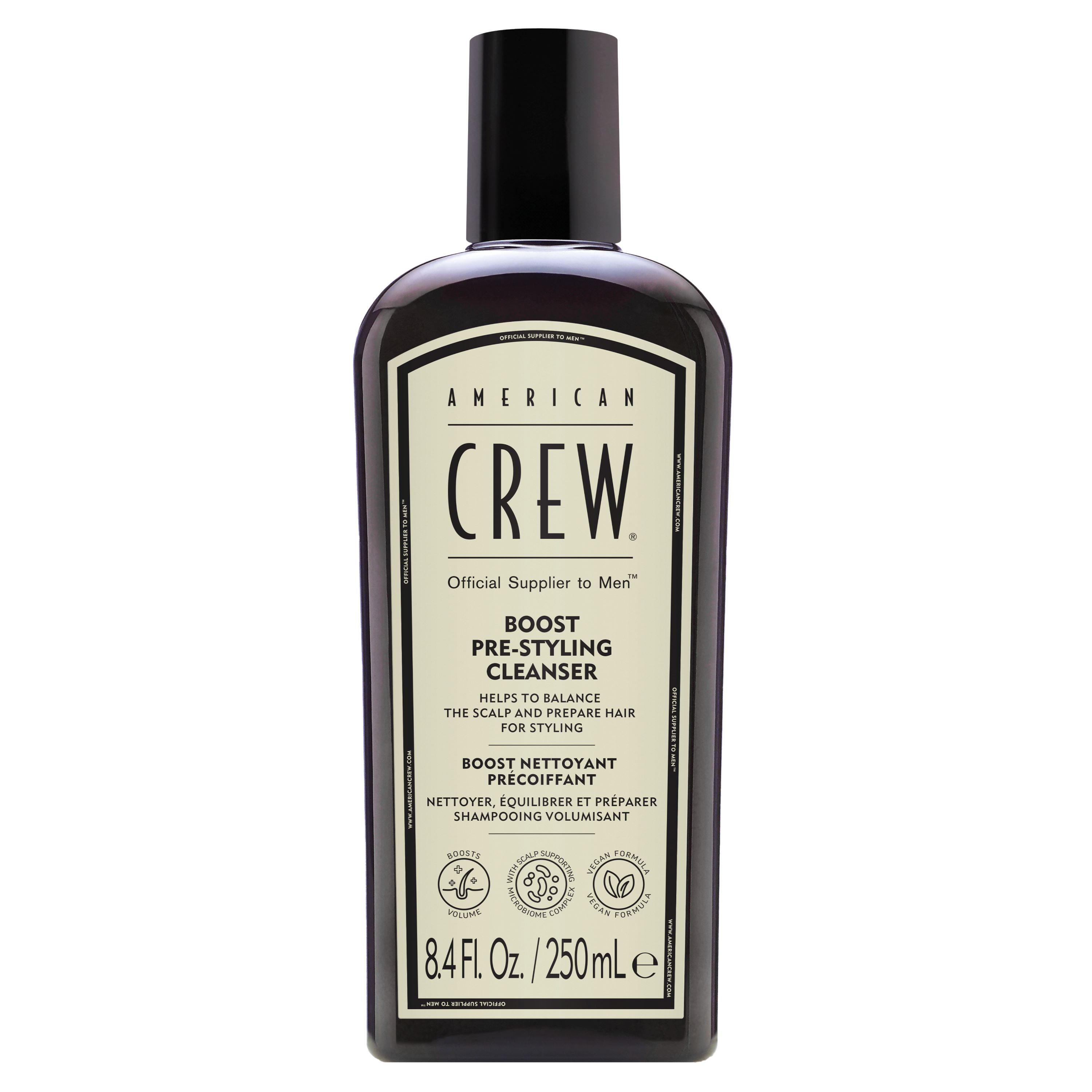American Crew Haarshampoo Boost Pre-Styling Cleanser Shampoo 250ml, 1-tlg., Vegan, ohne Silikone & Sulfate.