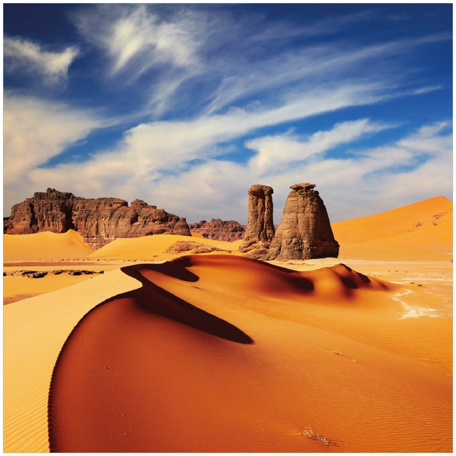 Memoboard Wüste der Felsen Sahara in Sand Wallario und