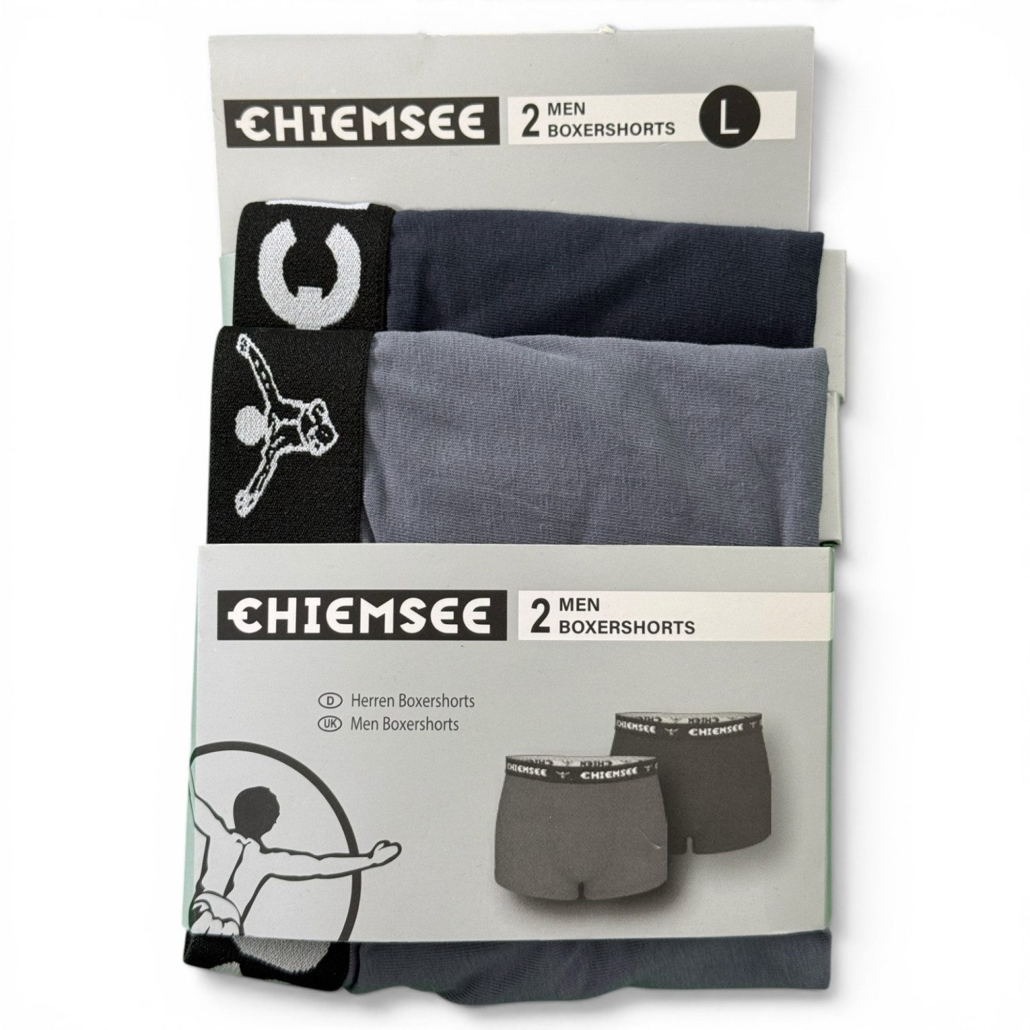 Chiemsee Boxershorts 2er Pack Boxershorts Unterhose Retroshorts Underwear Unterwäsche M-XX (2er-Pack) mit Logo-Elastikbund