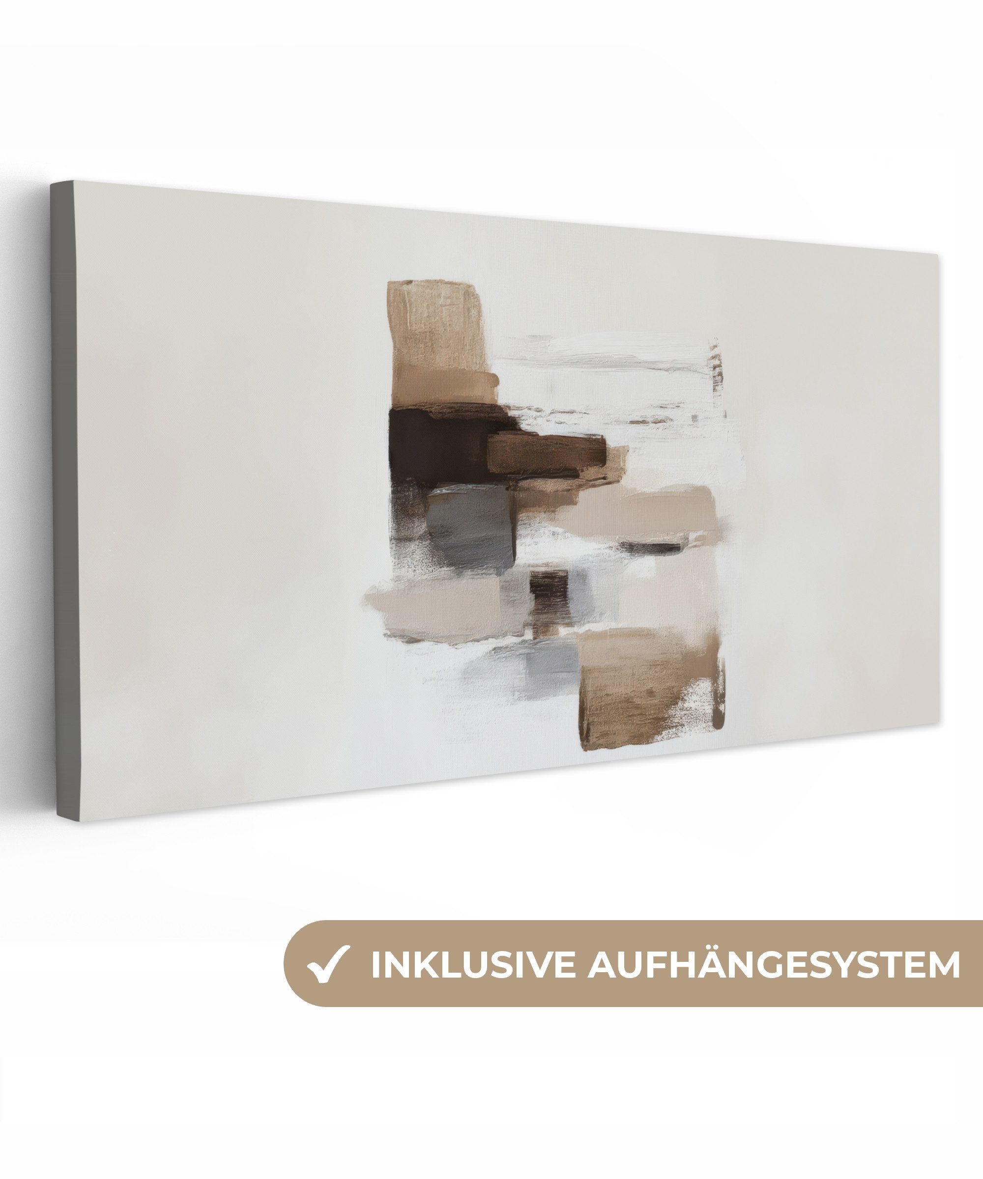 OneMillionCanvasses® Leinwandbild Panorama Pinselstriche - Balance günstig online kaufen