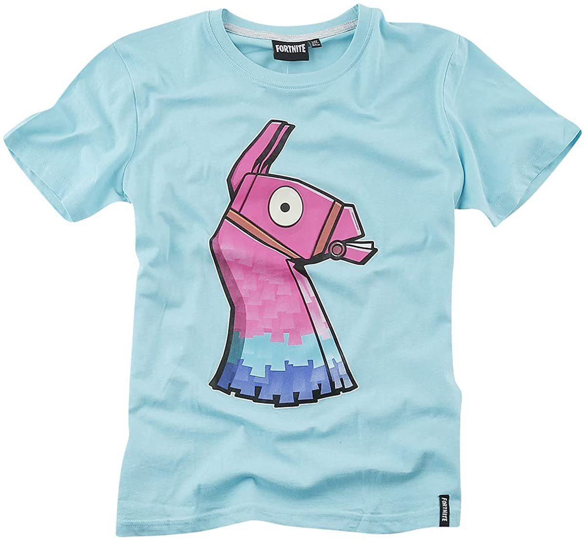 Fortnite Pyjama Epic Games Fortnite Shorty Pyjama Loot Lama kurzer Kinder Schlafanzug hellblau/grau meliert Gr.140 152 164