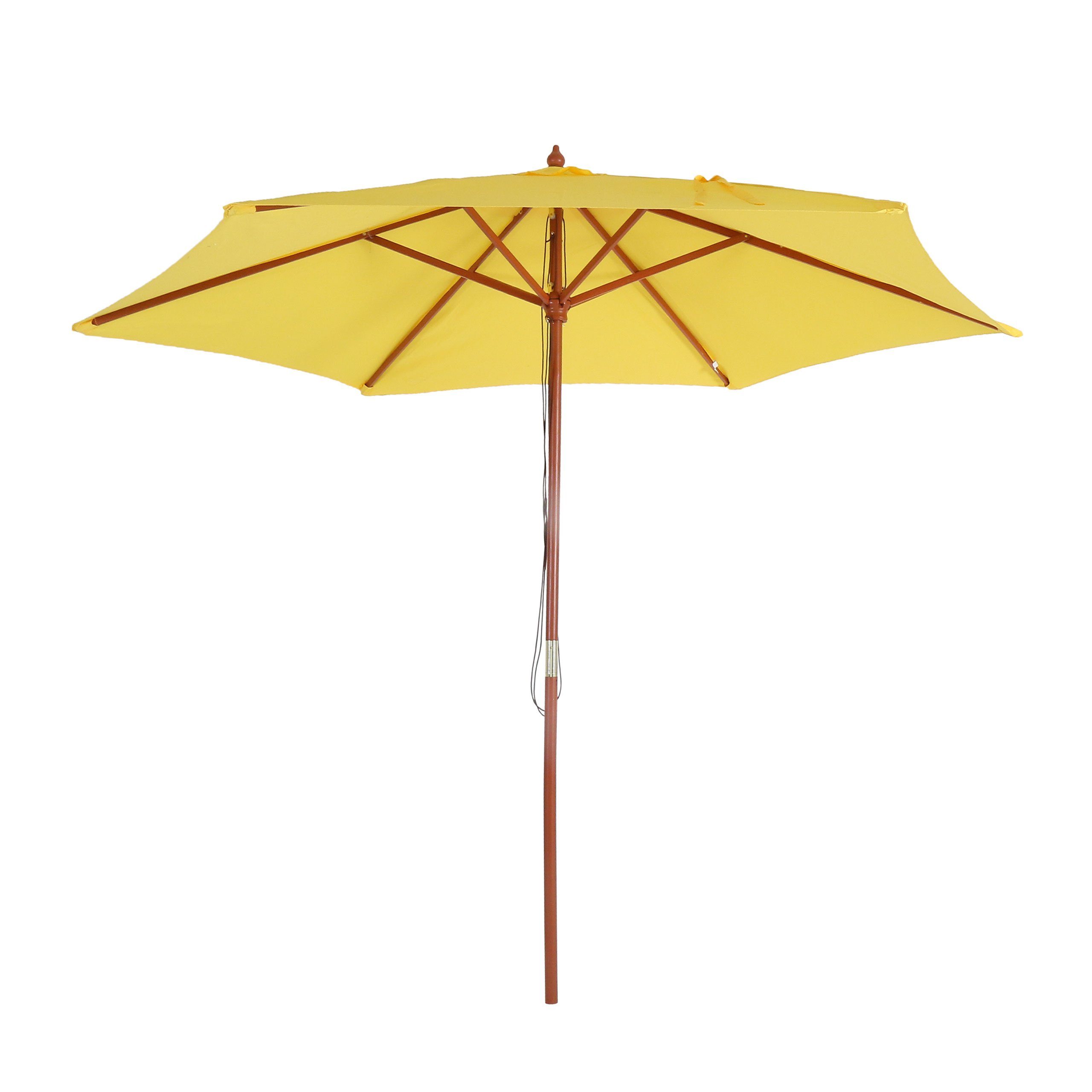 MCW Sonnenschirm Lissabon-S, LxB: 300x300 cm, Wasser- und Schmutzabweisend, Windöffnung, Handseilzug