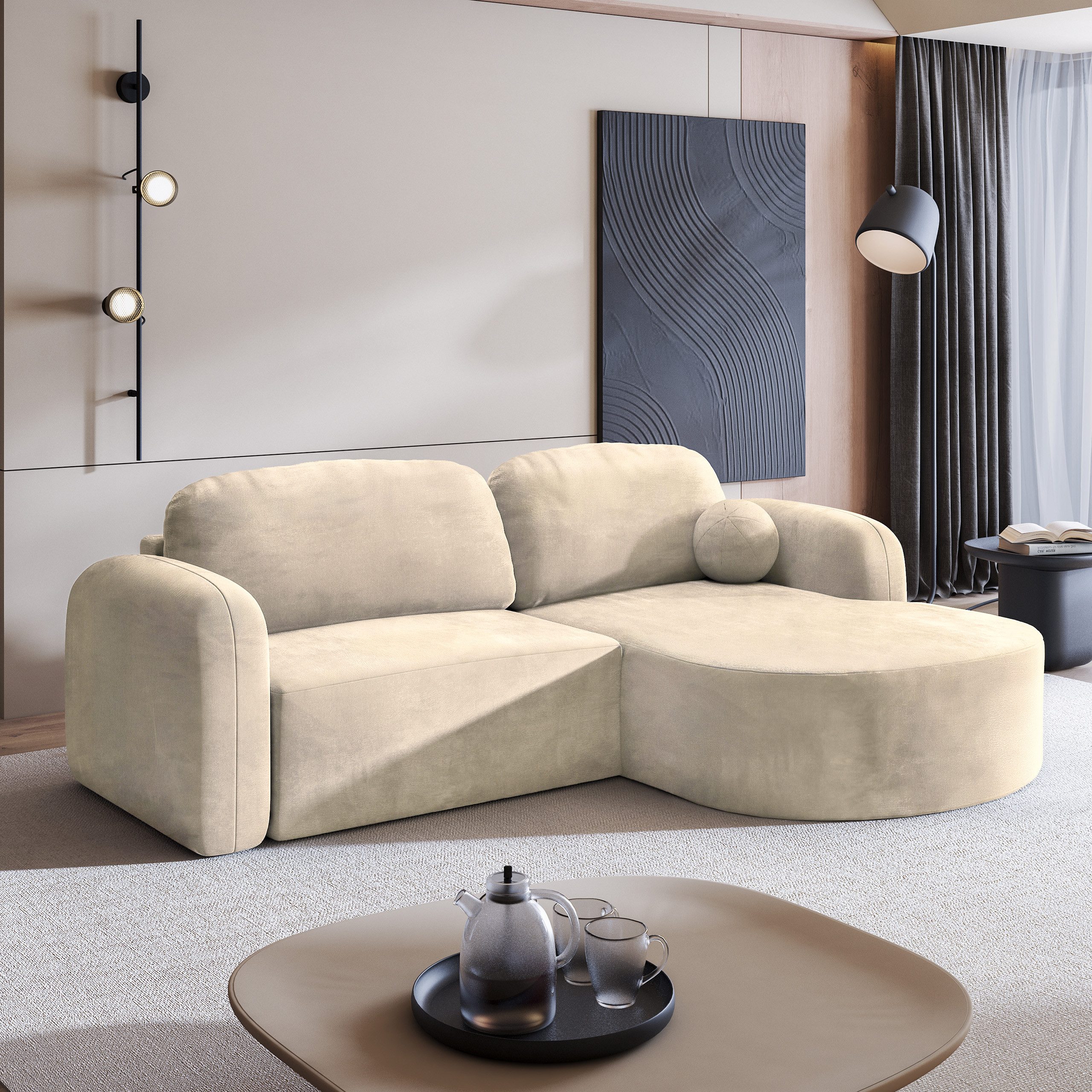 Masseno Ecksofa AMILIA mit Schlaffunktion L-Form, günstig online kaufen
