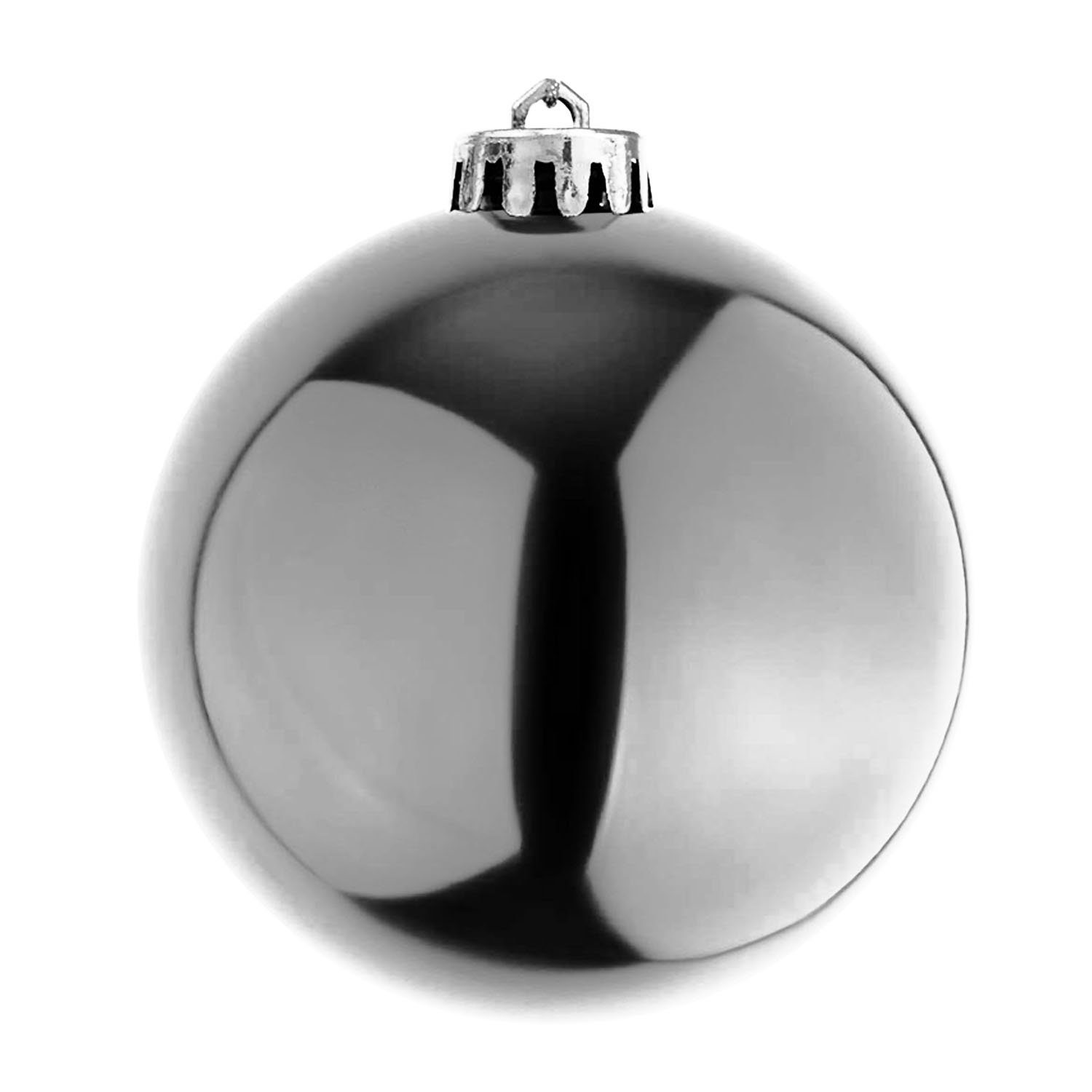 Mojawo Weihnachtsbaumklammer XXXL Weihnachtsbaumkugeln Dekokugel Christbaumkugeln Silber Ø 25cm
