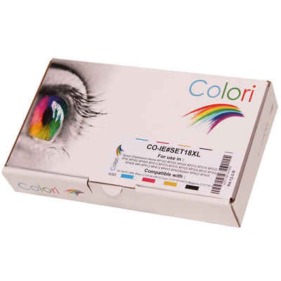 Colori Tintenpatrone (Kompatibles Set 4x Druckerpatrone für Epson 18XL XP102 XP202 XP205, P305 XP312 XP313 XP315 XP322 XP325 XP33 XP402 XP405 WH XP412 XP413 XP4)