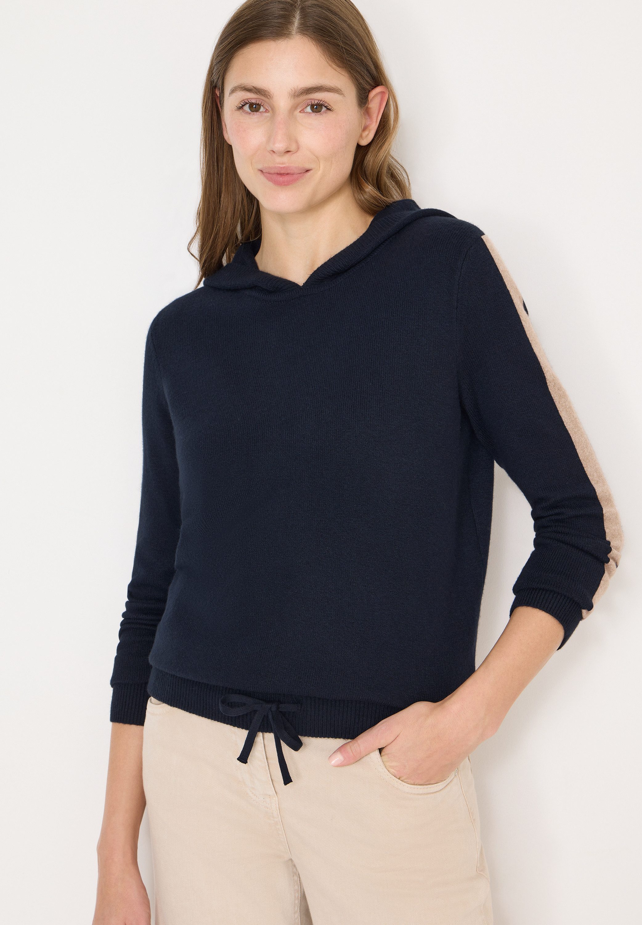 CECIL Kapuzenpullover mit Tunnelzug am Saum