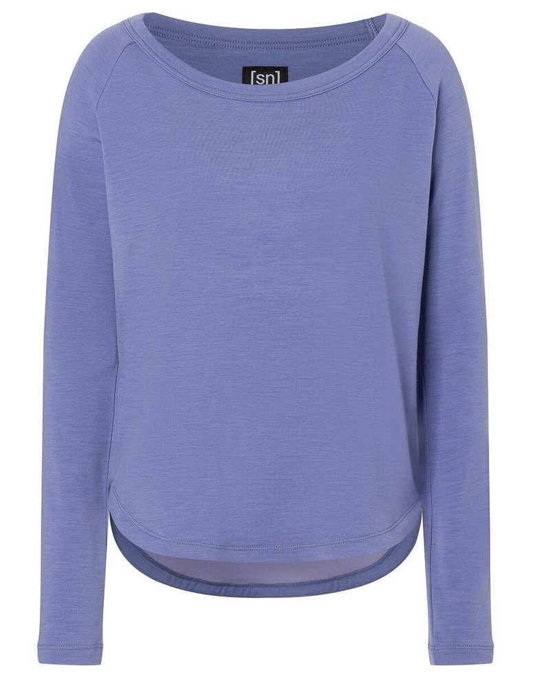 SUPER.NATURAL Langarmshirt Everyday Crew (Merino-Mix) violett/blau günstig online kaufen