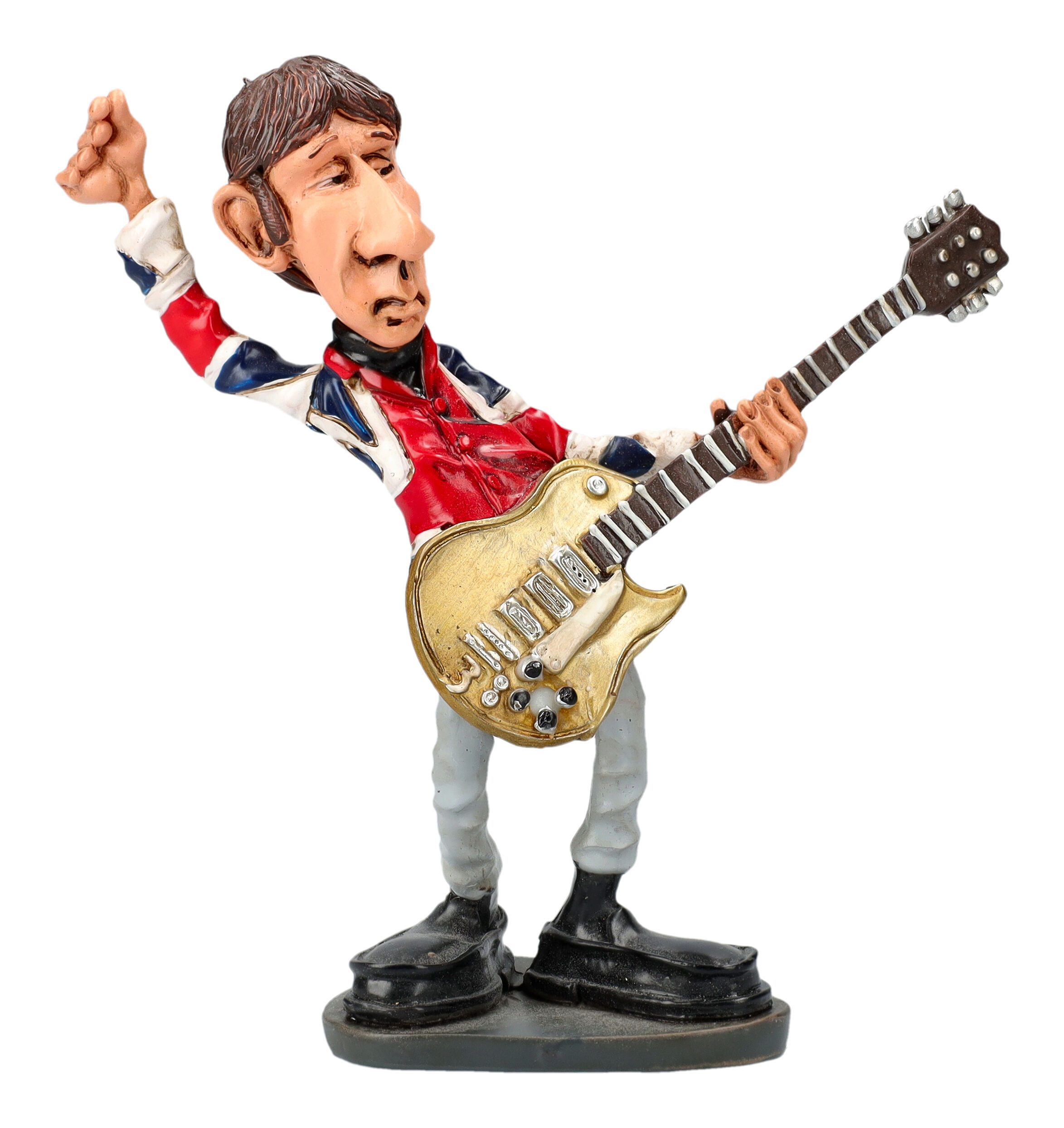 Dekofigur Lustige Rockstar Figur - Sänger Pete Gitarrist Rockmusiker Dekoration