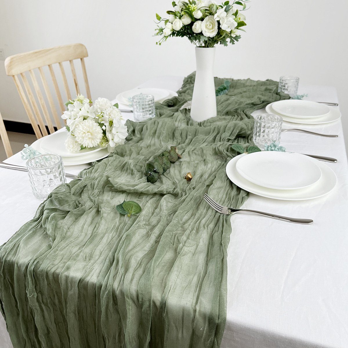 FELIXLEO Tischläufer Tischläufer Käsetuch Boho 90*180cm für Hochzeitsdeko Tischdekoration