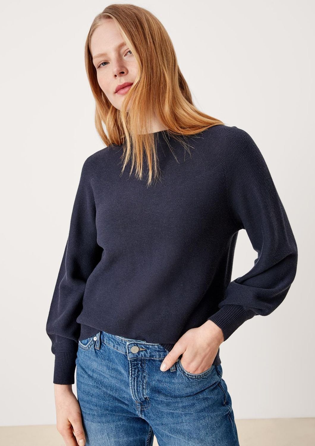 s.Oliver Rundhalspullover Basic (1-tlg) Strickpullover aus günstig online kaufen