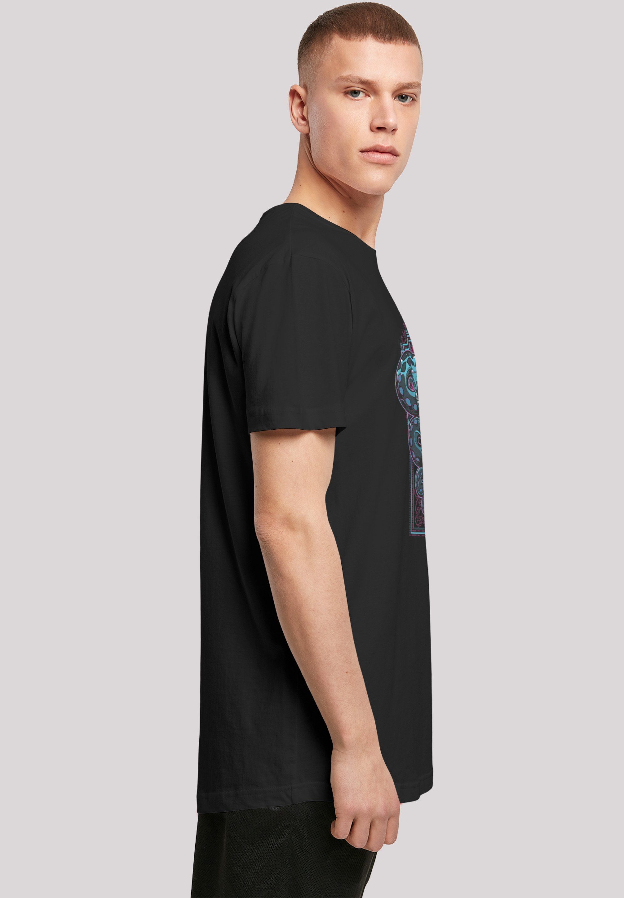 Neon Print Nagini Potter Harry F4NT4STIC T-Shirt schwarz