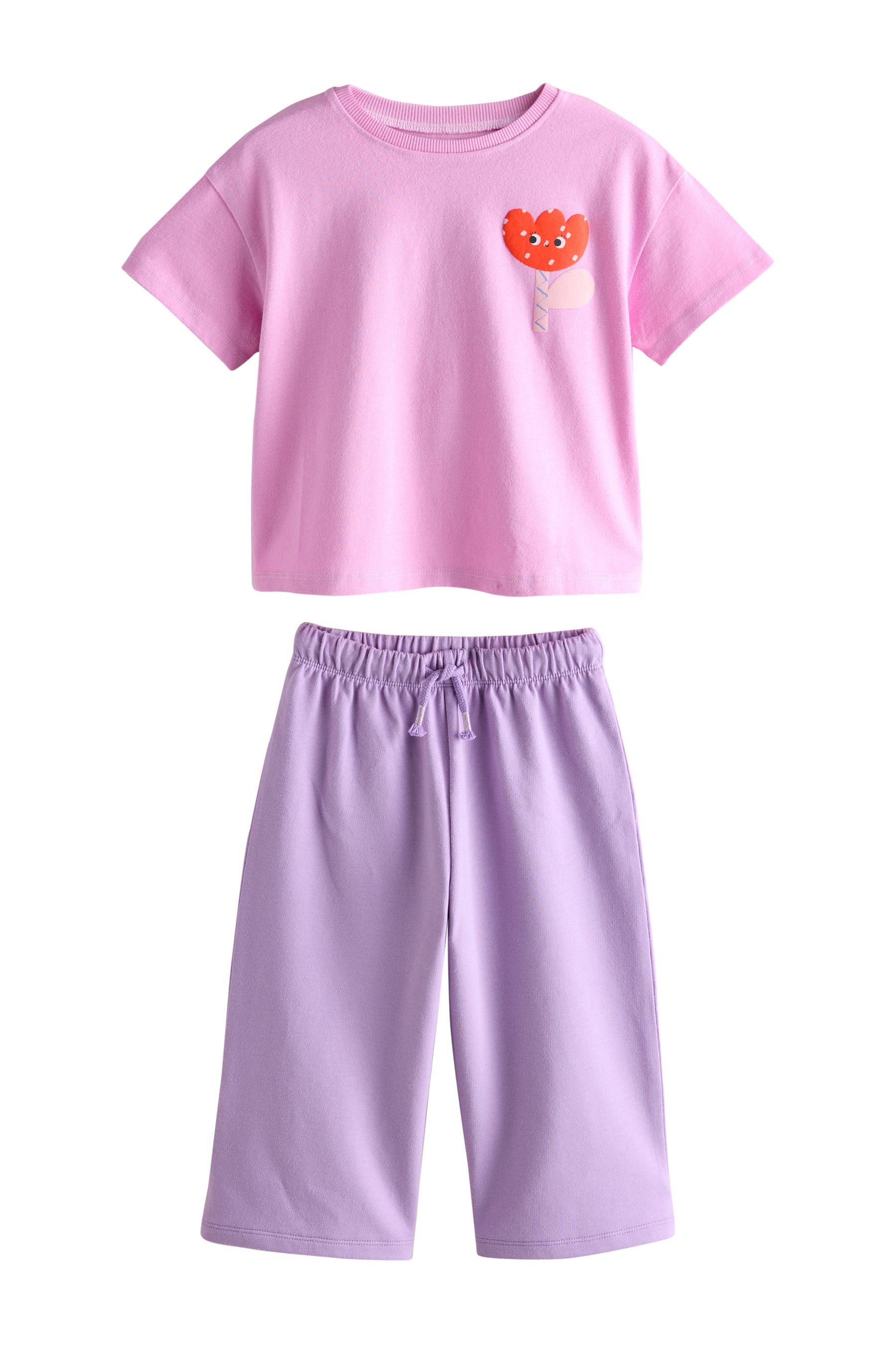 Next Top & Hose Oberteil und Hose mit weitem Bein im Set, 2er-Pack (4-tlg)
