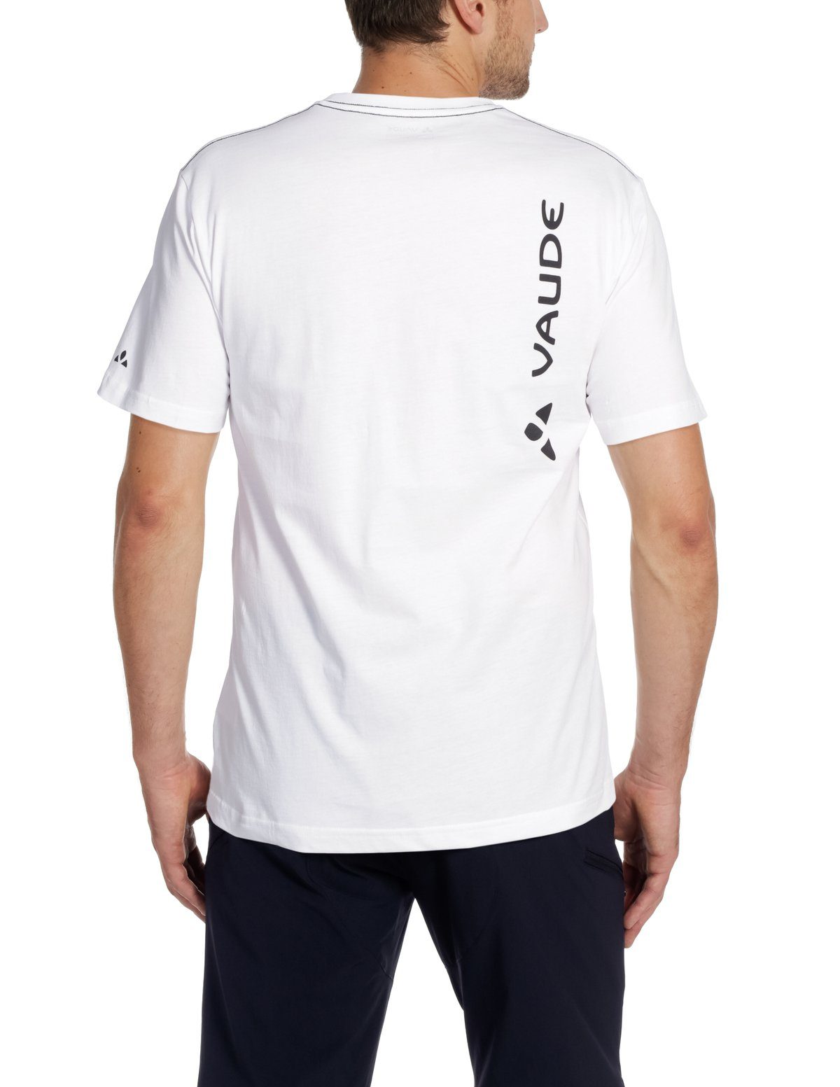 VAUDE T-Shirt Grüner T-Shirt Men's white Knopf Brand (1-tlg)