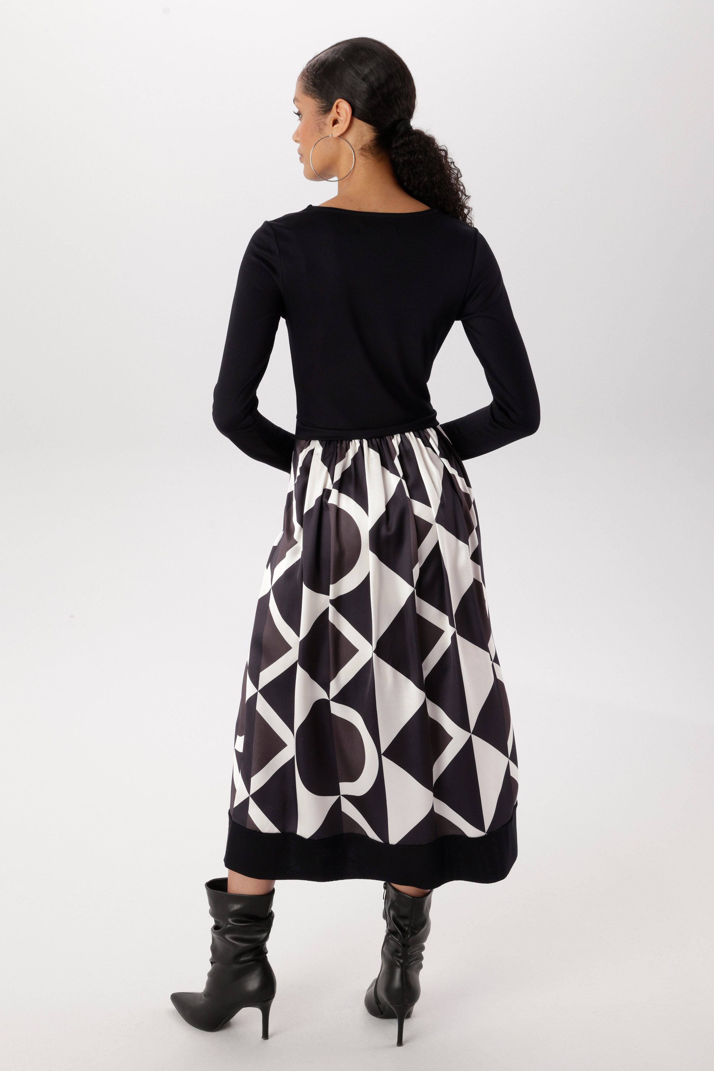 Aniston SELECTED Midikleid im Materialmix - NEUE KOLLEKTION