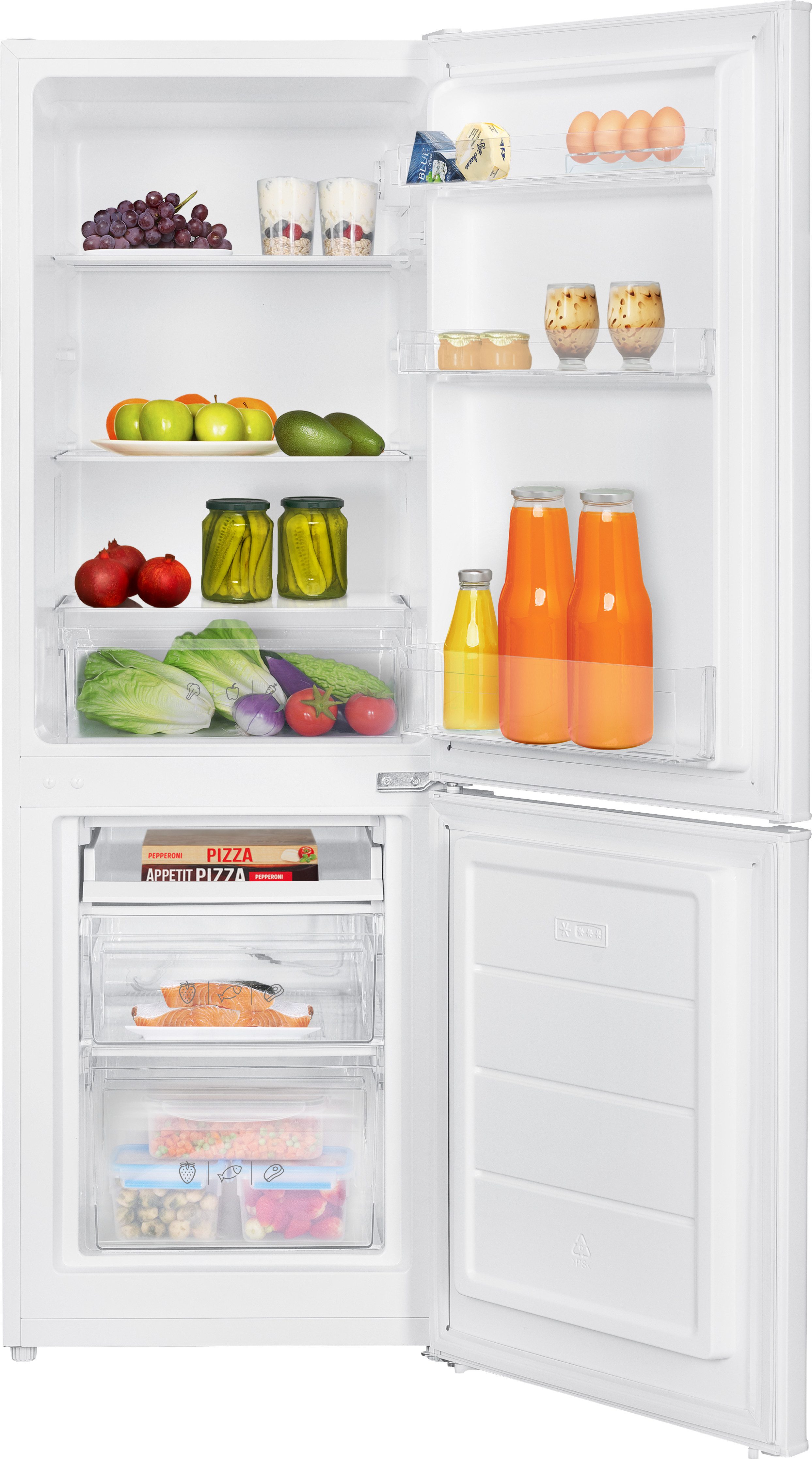 Amica Kühl-/Gefrierkombination KGC 384 115 W, 143 cm hoch, 50 cm breit, Kompakt gebaut, groß im Nutzen – perfekt für Apartments