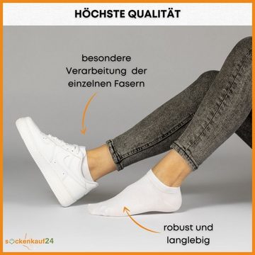sockenkauf24 Sneakersocken 10 Paar Premium Sneaker Socken Herren & Damen aus (Weiß, 47-50) gekämmter Baumwolle ohne drückende Naht (Exclusive Line) - 70102T WP