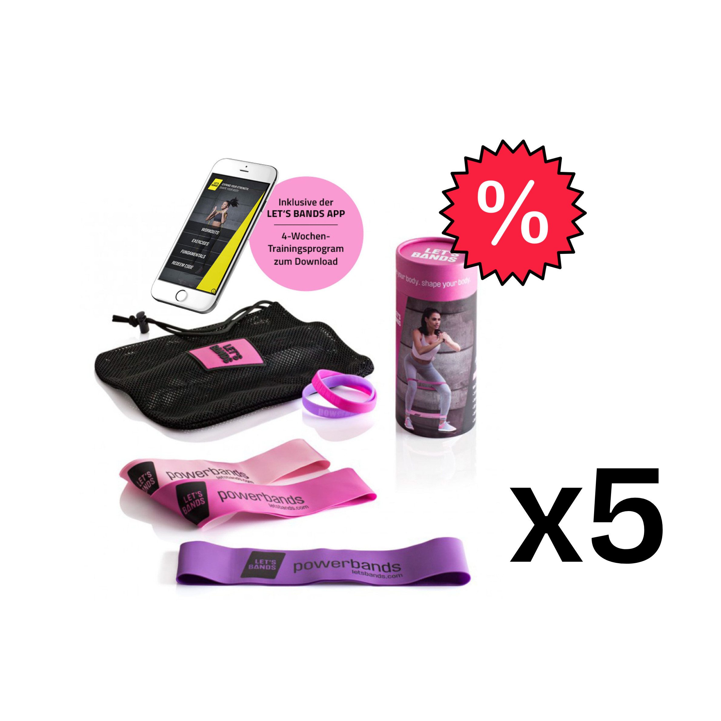 Trainingsbänder Let's Bands Powerbands Set Lady PRO