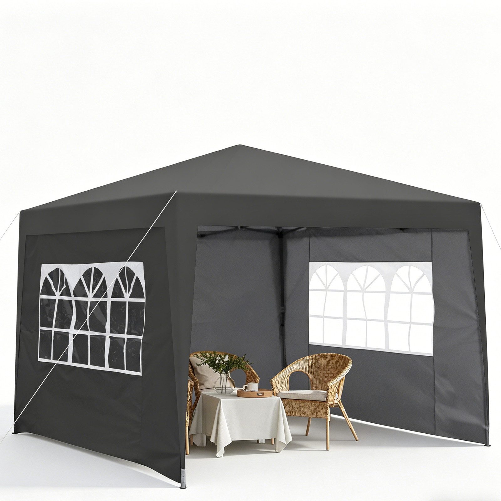 ibettertec Faltpavillon Faltpavillon 3x3m–wasserdicht,UV-Schutz 50+geeignet Party und Camping