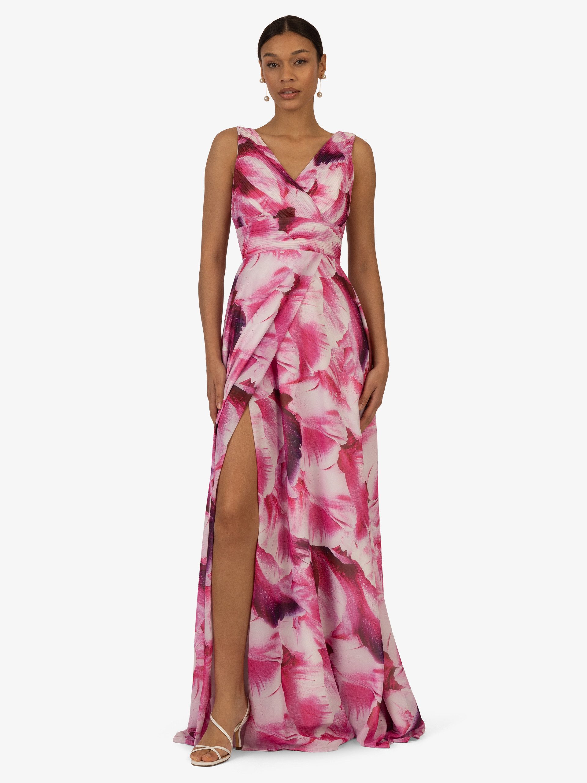 Kraimod Abendkleid mit V-ausschnitt vorne und günstig online kaufen