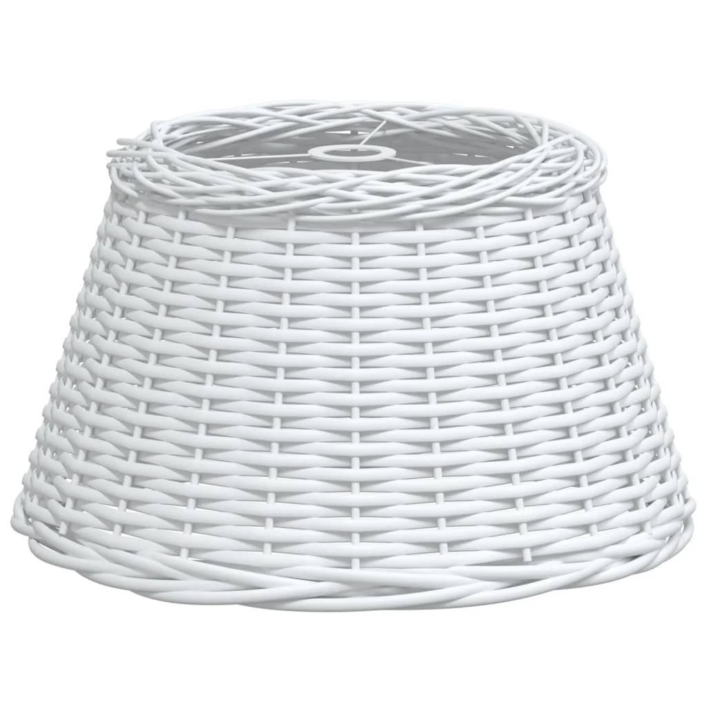 vidaXL Deckenleuchten Lampenschirm Weiß Ø50x30 cm Korbweide