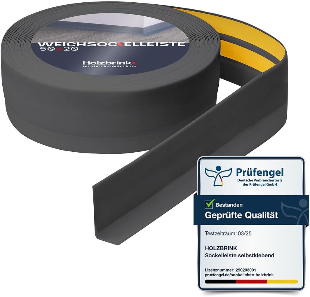 HOLZBRINK Sockelleiste HOLZBRINK selbstklebend PVC 50x20mm, 1 m, L: 100 cm, günstig online kaufen