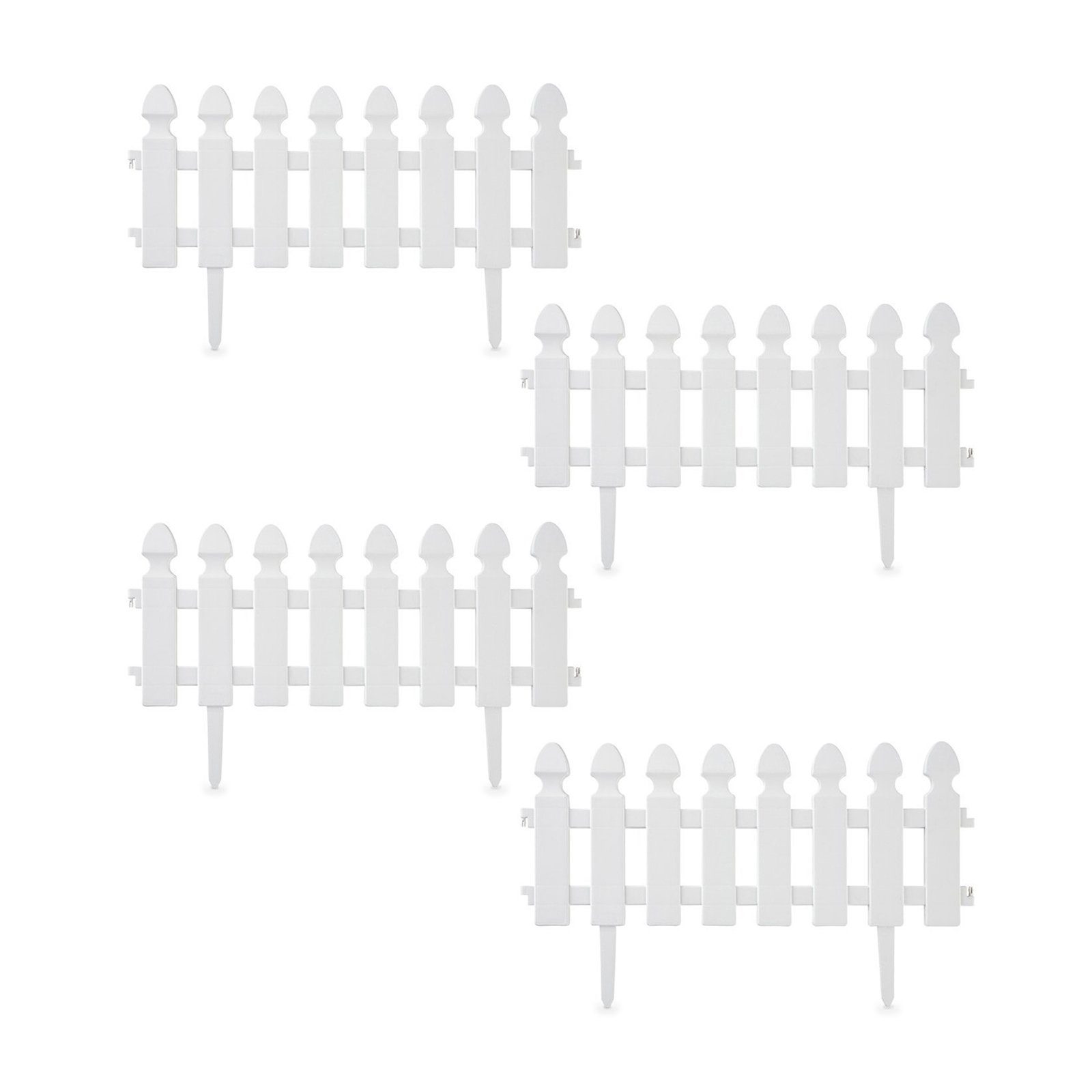 HTI-Living Beetbegrenzung Zierzaun Palisade 4-teilig Nessa, 4 Zaunelemente, günstig online kaufen