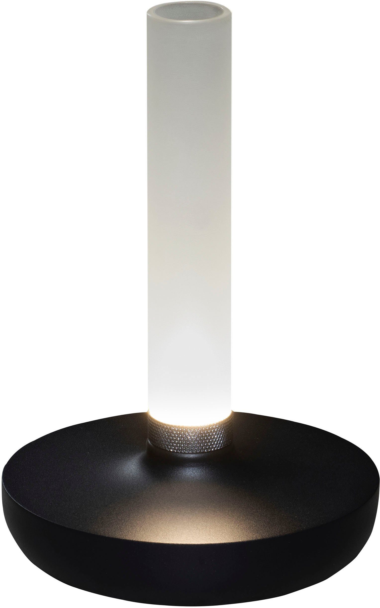 Tischleuchte Biarritz, fest KONSTSMIDE dimmbar Biarritz LED LED integriert, Warmweiß, schwarz, USB-Tischl. 1800/2700/4000K,