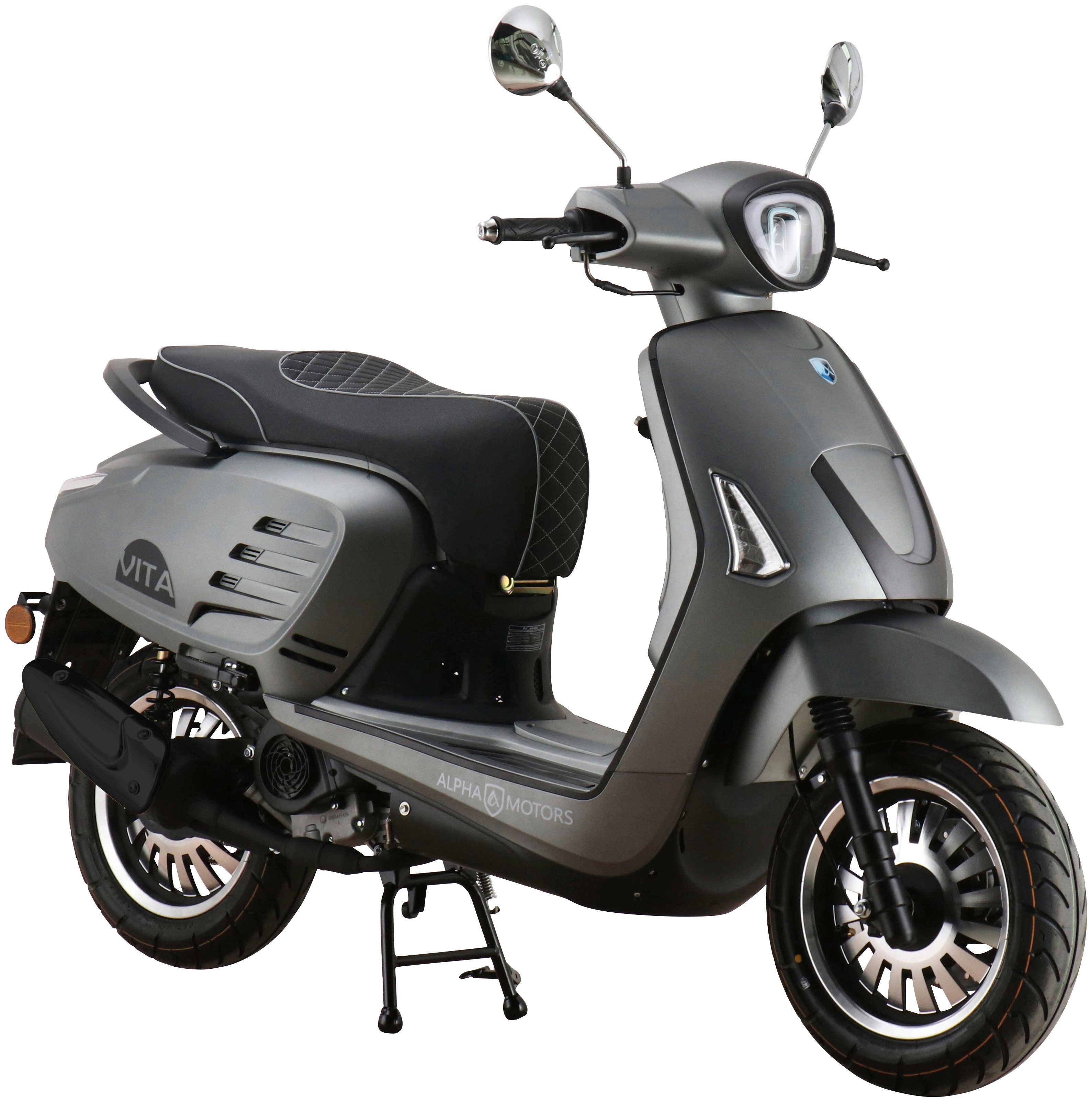 Alphamotors Motorroller Cityleader 50 Ccm 45 Km H Alpha Motors Motorroller Vita, 50 ccm, 45 km/h, Euro 5, mit USB-Anschluss