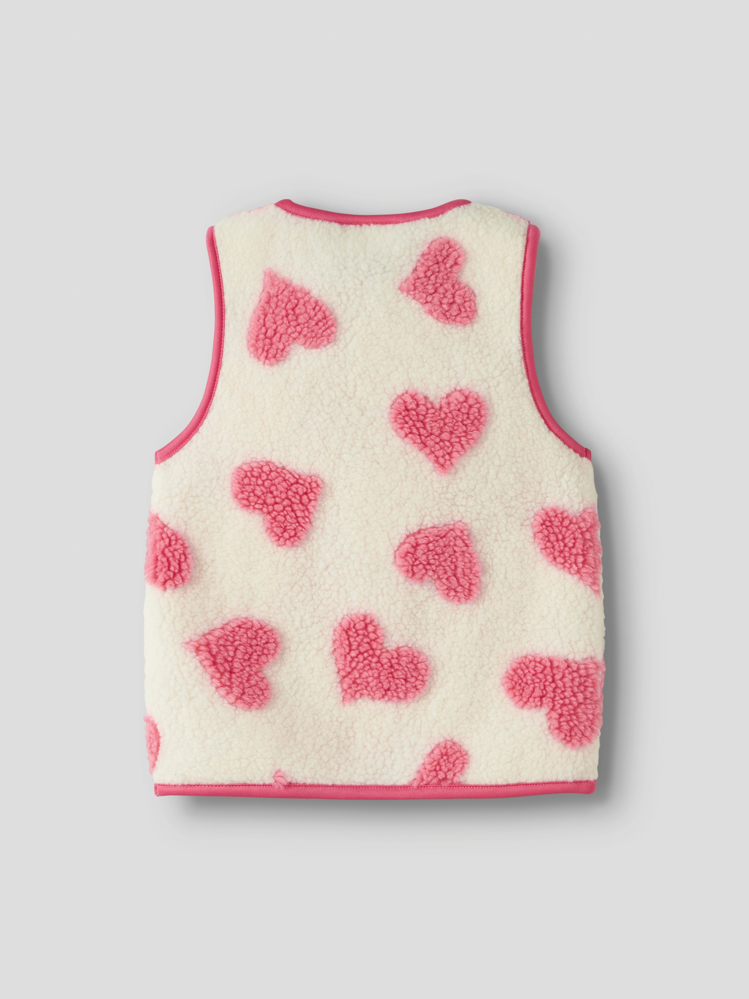 Name It Fleeceweste NMFLARA TEDDY VEST aus Polyester, normal geschnitten, mit V-Ausschnitt – Bild 4 von 5