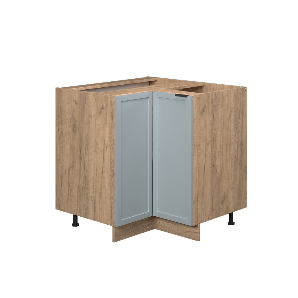 Vicco Eckunterschrank Fame-Line, Hellblau-grau/Goldkraft Eiche, 80.5 günstig online kaufen