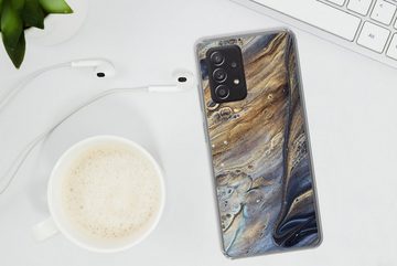 MuchoWow Handyhülle Marmor - Gold - Aquarell - Textur - Marmoroptik, Handyhülle Telefonhülle Samsung Galaxy A33