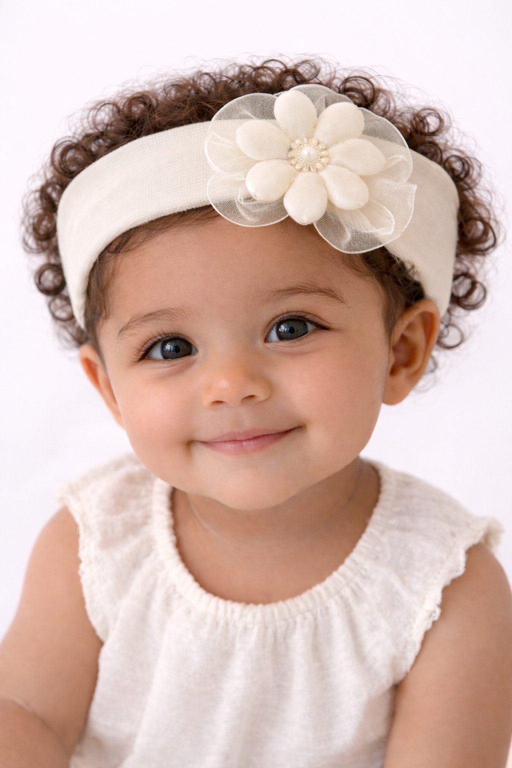 La Bortini Stirnband Baby und Kinder Kopfband Stirnband mit Blume Kopfschmuck für Taufe elastisch, weich, mit Blumen, in verschiedenen Farben