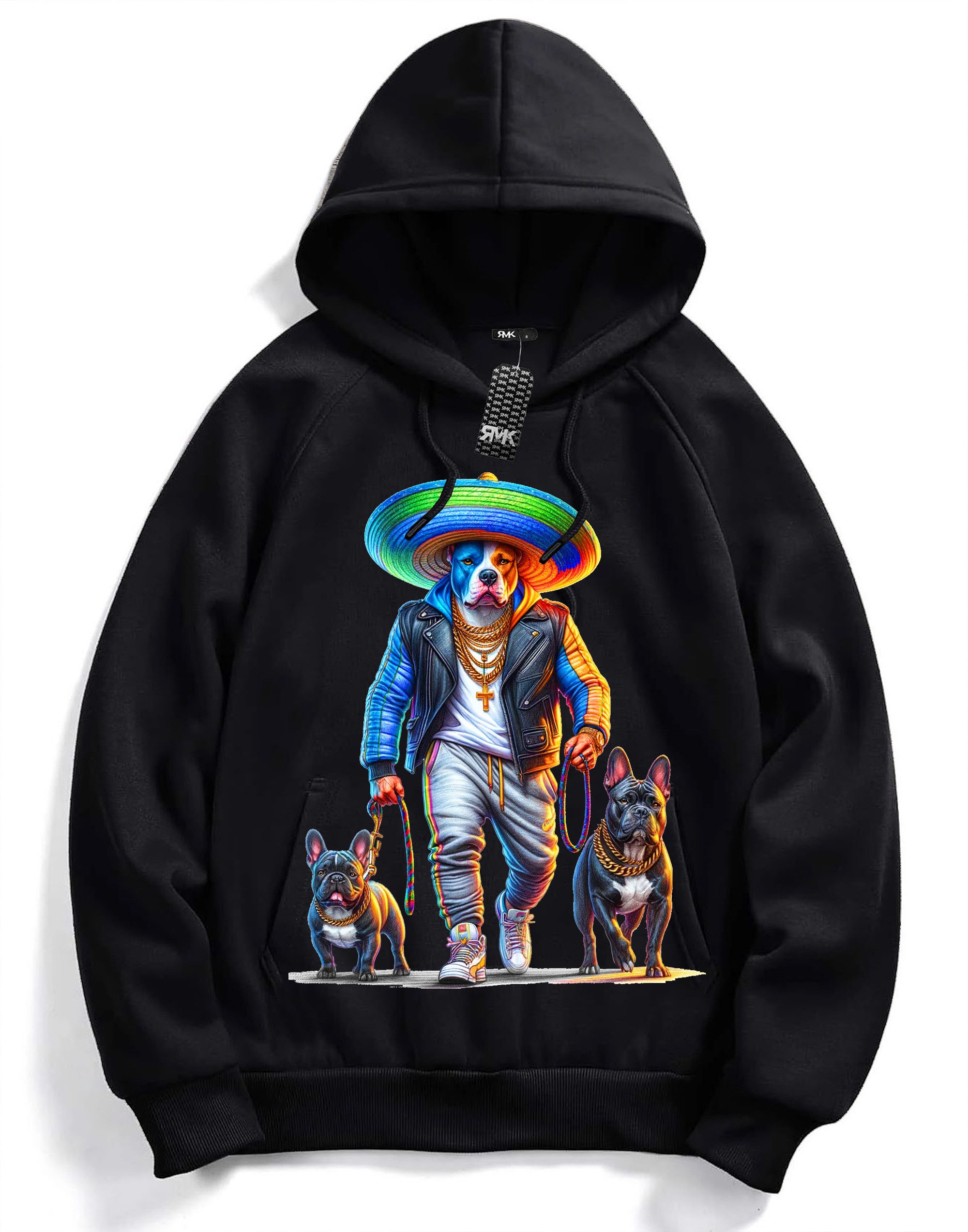 Kapuzenpullover Herren Pullover Hoodie Winter Langarm Hund American Stafford Bulldogge