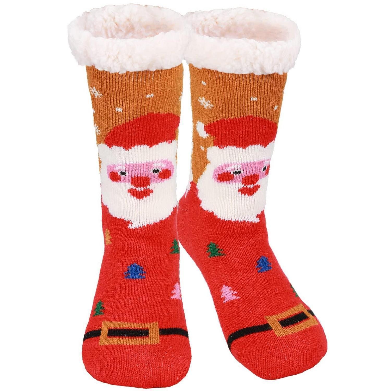 LuxusKollektion Kuschelsocken Kuschelsocken Herren Damen 38-45 Rot