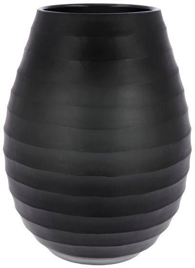 Vase mundgeblasen, aus Black handgefertigt Höhe ca. Tischvase und cm Glas, Slate St), 23 Goebel (1