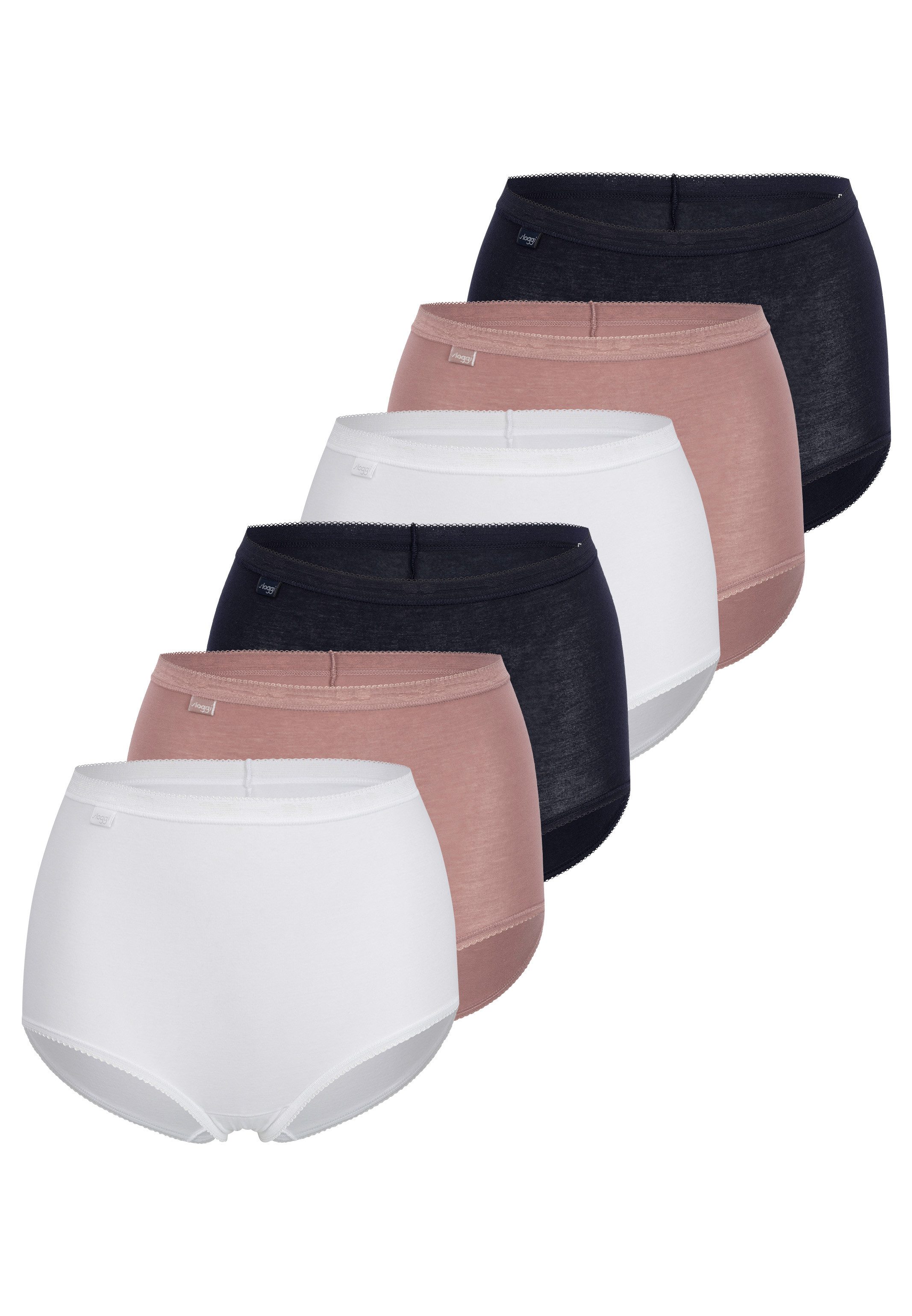 6 X Weiß / Braun / Schwarz